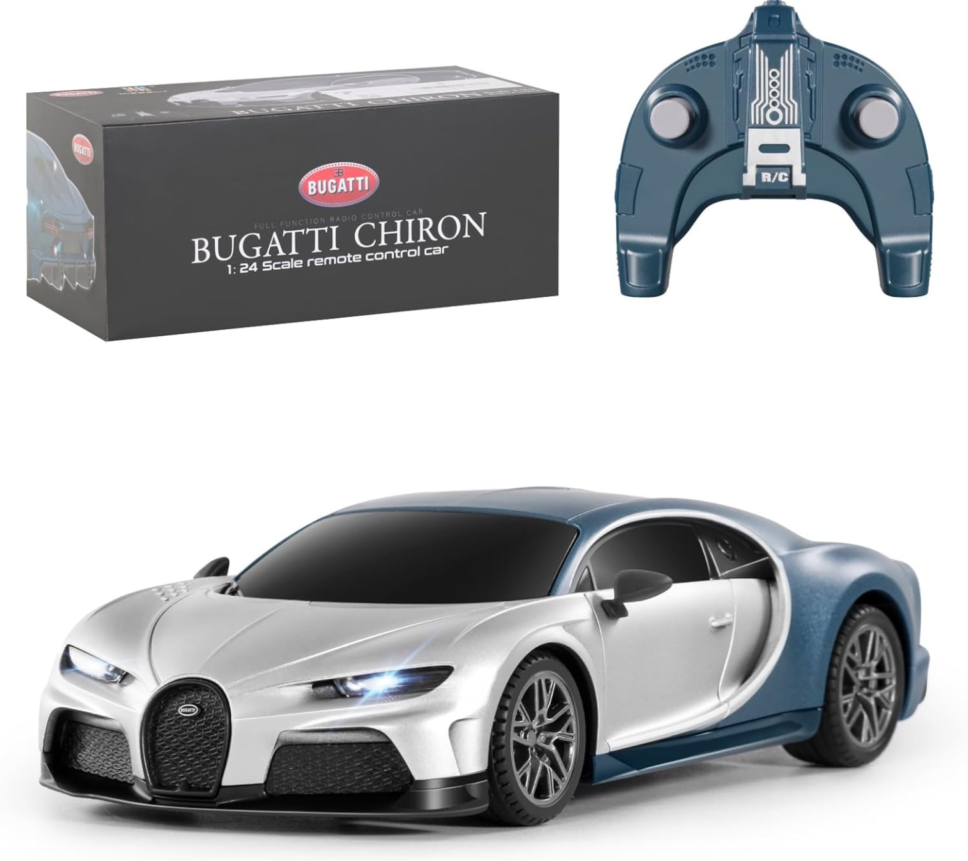 MIEBELY Remote Control Car – 1/24 Scale Fast Rc Race Car, Bugatti Chiron 3.7V 500 mAh Car Toys with Headlight, Racing Hobby Car Model Birthday Ideal Gifts for Adults Kids Boys Age 6 7 8 9 10 Year Old MIEBELY Remote Control Car – 1/24 Scale Fast Rc Race Car, Bugatti Chiron 3.7V 500 mAh Car Toys with Headlight, Racing Hobby Car Model Birthday Ideal Gifts for Adults Kids Boys Age 6 7 8 9 10 Year Old