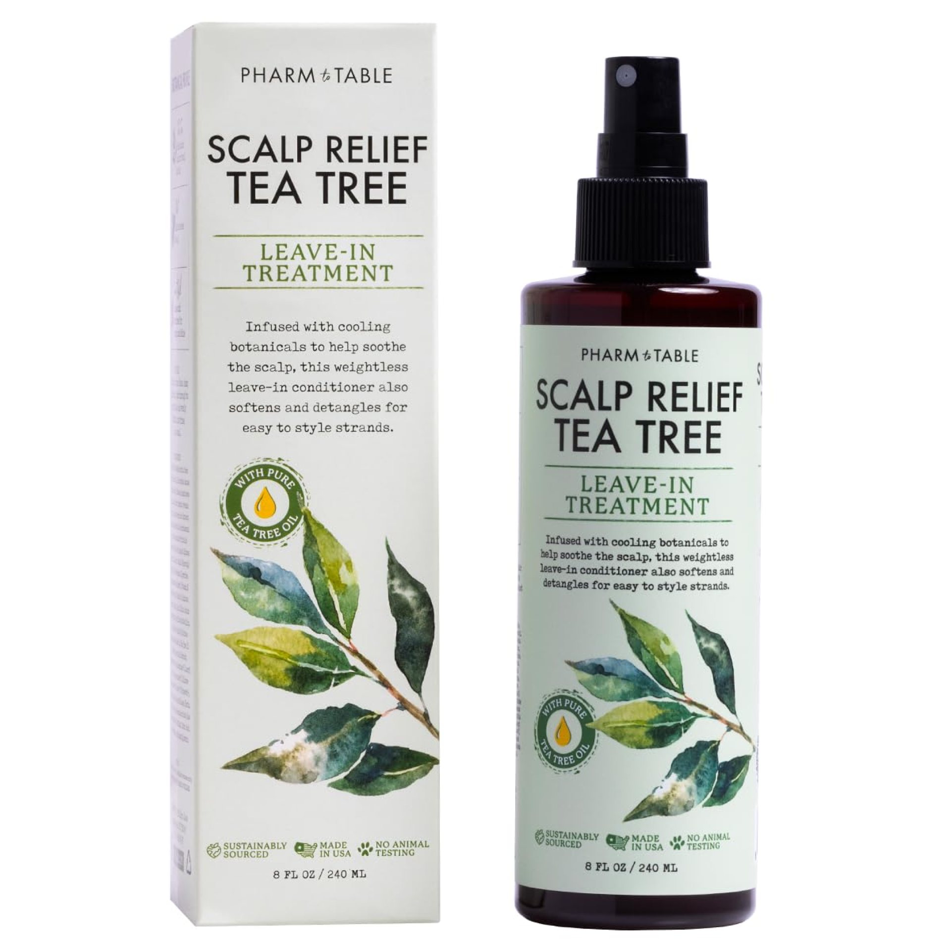 Scalp Relief Tea Tree Leave-In Conditioner, Soothes Itchy, Dry Scalp, Hydrates, Detangles & Nourishes Hair, Lightweight Formula, 240ml/8 fl oz Scalp Relief Tea Tree Leave-In Conditioner, Soothes Itchy, Dry Scalp, Hydrates, Detangles & Nourishes Hair, Lightweight Formula, 240ml/8 fl oz