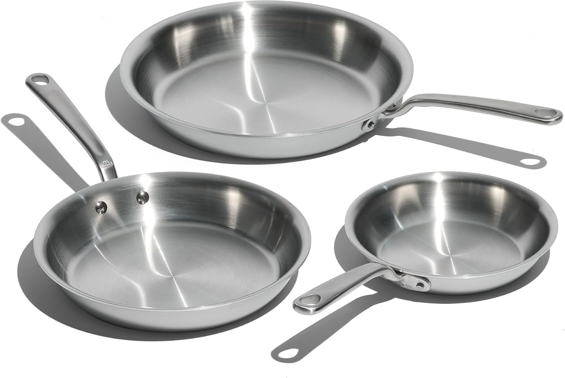 Made In Cookware – 3-Piece (Includes 8″,10″,12″) Stainless Frying Pan Set – 5 Ply Stainless Clad – Professional Cookware – Crafted in USA – Induction Compatible Made In Cookware – 3-Piece (Includes 8″,10″,12″) Stainless Frying Pan Set – 5 Ply Stainless Clad – Professional Cookware – Crafted in USA – Induction Compatible