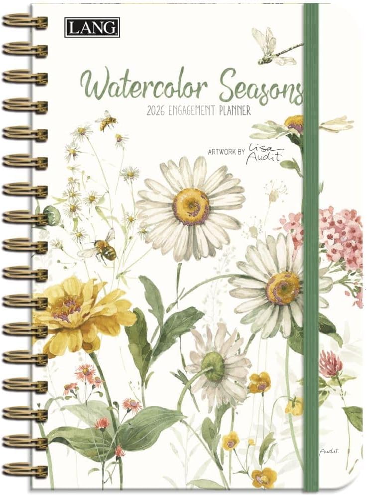 Lang Companies, Watercolor Seasons 2026 Planner, 6.5” X 9”, Weekly Calendar with Stapled Binding Lang Companies, Watercolor Seasons 2026 Planner, 6.5” X 9”, Weekly Calendar with Stapled Binding