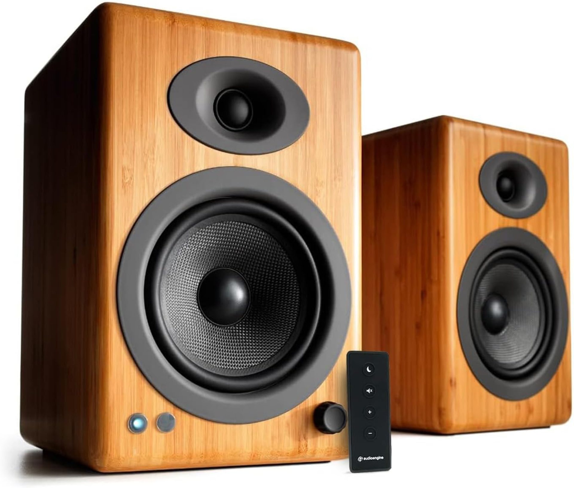 Audioengine A5+ Wireless Bluetooth Bookshelf Speakers – Premium 150W Stereo Speakers for Music, Gaming, Turntables, Home Theater Systems – Powerful Studio Monitors Audioengine A5+ Wireless Bluetooth Bookshelf Speakers – Premium 150W Stereo Speakers for Music, Gaming, Turntables, Home Theater Systems – Powerful Studio Monitors