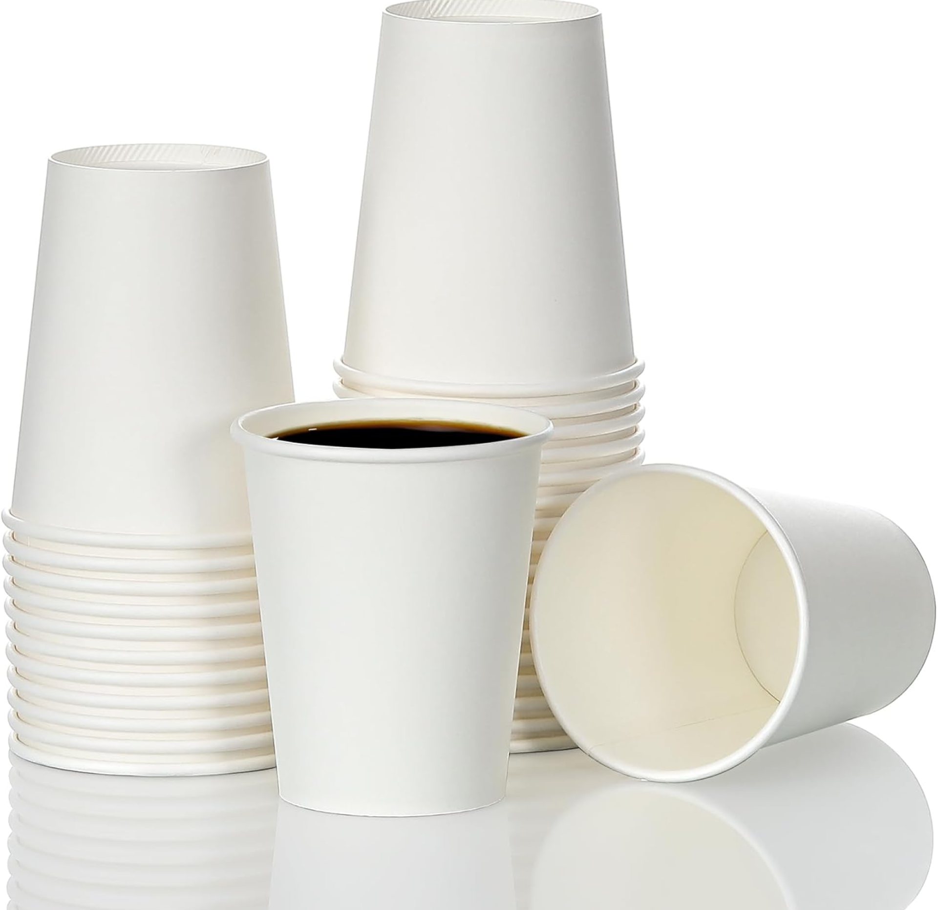 AOZITA 120 Pack 8 oz Paper Cups, Coffee Cups, White Paper Hot/Cold Disposable Beverage Drinking Cup for Water, Juice, Coffee, Tea AOZITA 120 Pack 8 oz Paper Cups, Coffee Cups, White Paper Hot/Cold Disposable Beverage Drinking Cup for Water, Juice, Coffee, Tea