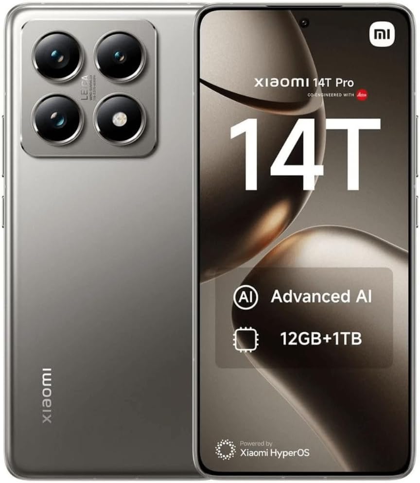 Xiaomi 14T PRO Ai 5G + 4G LTE (for Tmobile Mint Tello & Global) (1024GB + 12GB) NFC Global ROM Unlocked Worldwide 50MP Triple Pro Leica Camera 6.67″ 144Mhz (Titan Gray) Xiaomi 14T PRO Ai 5G + 4G LTE (for Tmobile Mint Tello & Global) (1024GB + 12GB) NFC Global ROM Unlocked Worldwide 50MP Triple Pro Leica Camera 6.67″ 144Mhz (Titan Gray)