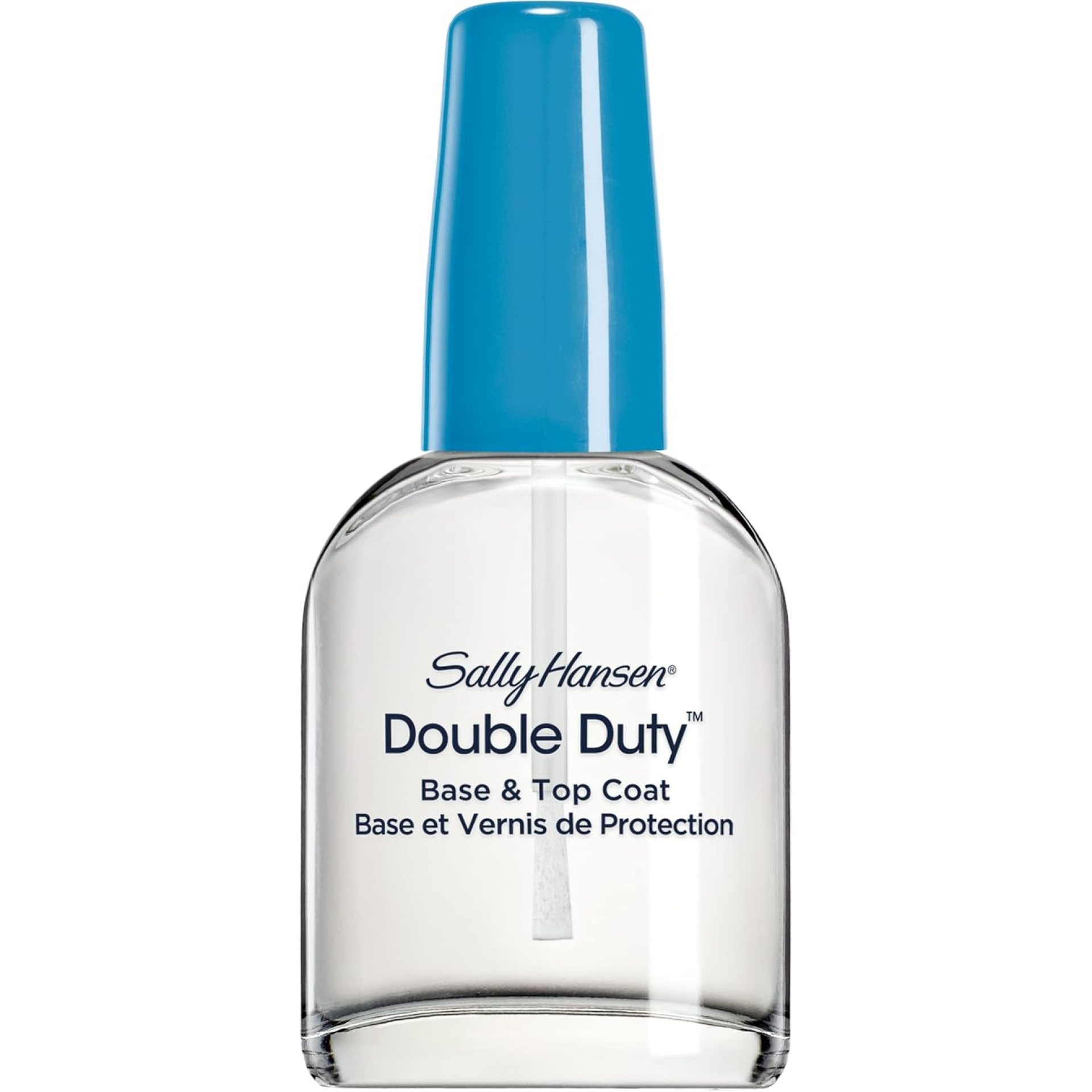 Sally Hansen Double Duty™, Base and Top Coat, Quick Dry, Long Lasting, Streak-Free Shine, Clear Nail Polish Sally Hansen Double Duty™, Base and Top Coat, Quick Dry, Long Lasting, Streak-Free Shine, Clear Nail Polish