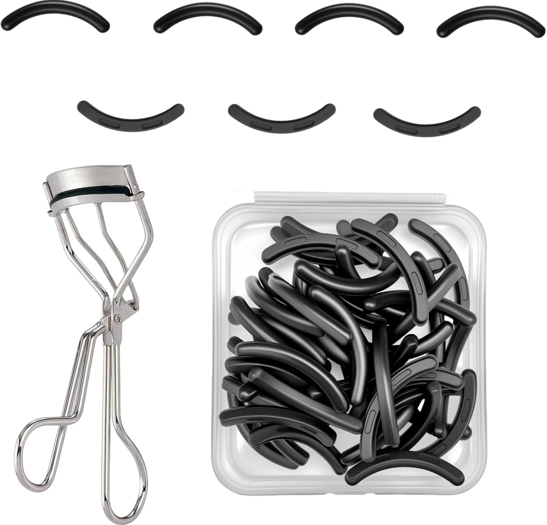 Compatible with Tweezerman Eyelash Curler Refills,28 Pack Silicone Eye Lash Curlers Refill Pads Compatible with Tweezerman Eyelash Curler,Black. Compatible with Tweezerman Eyelash Curler Refills,28 Pack Silicone Eye Lash Curlers Refill Pads Compatible with Tweezerman Eyelash Curler,Black.