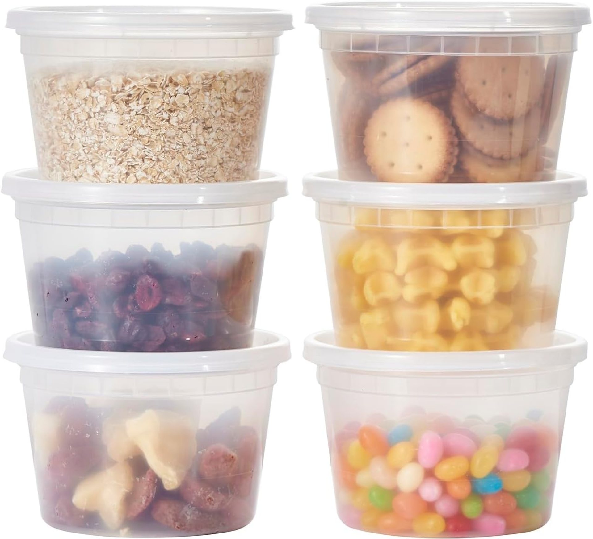 16 oz. Plastic Deli Containers With Lids, 48 Sets – Leakproof, Stackable, BPA Free, Microwavable, Freezer Safe (Formerly FULING) 16 oz. Plastic Deli Containers With Lids, 48 Sets – Leakproof, Stackable, BPA Free, Microwavable, Freezer Safe (Formerly FULING)