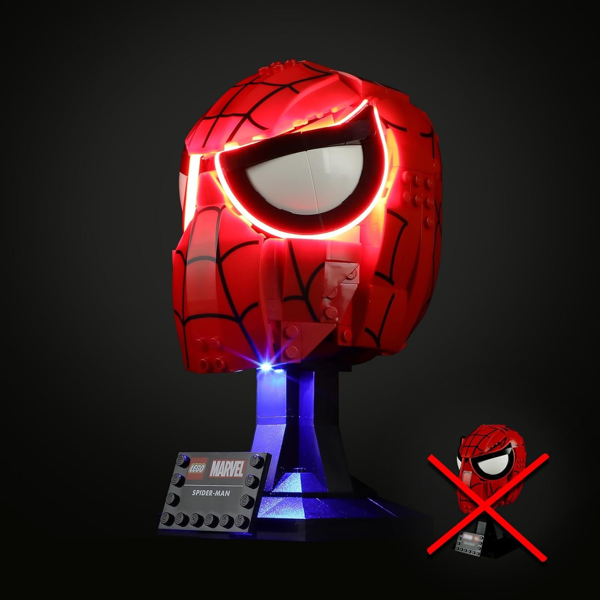 LIGHTAILING Light for Lego-76285 Spider-Man’s Mask – Led Lighting Kit Compatible with Lego Building Blocks Model – NOT Included The Model Set LIGHTAILING Light for Lego-76285 Spider-Man’s Mask – Led Lighting Kit Compatible with Lego Building Blocks Model – NOT Included The Model Set