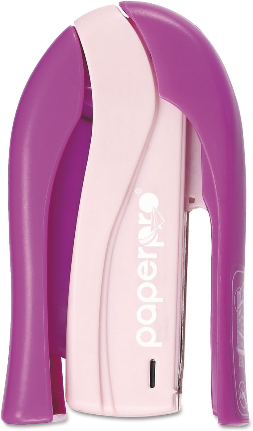 Bostitch Office inSHAPE Compact Stapler, 15 Sheet Capacity, One Finger, No Effort, Spring Powered, Purple Bostitch Office inSHAPE Compact Stapler, 15 Sheet Capacity, One Finger, No Effort, Spring Powered, Purple