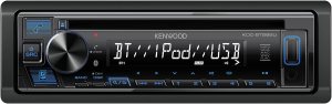 KENWOOD KDC-BT282U CD Car Stereo – Single Din, Bluetooth Audio, USB MP3, FLAC, Aux in, AM FM Radio, Detachable face with White 13-Digit LCD Display and Blue Button Illumination
