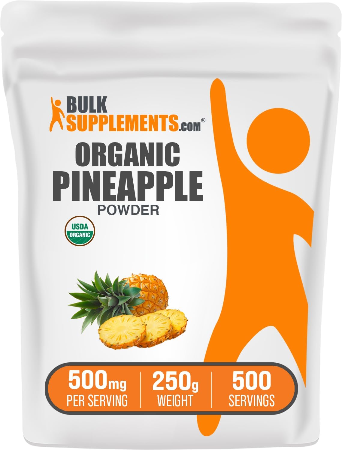 BulkSupplements.com Organic Pineapple Powder – Pineapple Fruit Powder, for Flavoring & Smoothies – Unsweetened & Gluten Free, 500mg per Serving, 250g (8.8 oz) (Pack of 1) BulkSupplements.com Organic Pineapple Powder – Pineapple Fruit Powder, for Flavoring & Smoothies – Unsweetened & Gluten Free, 500mg per Serving, 250g (8.8 oz) (Pack of 1)