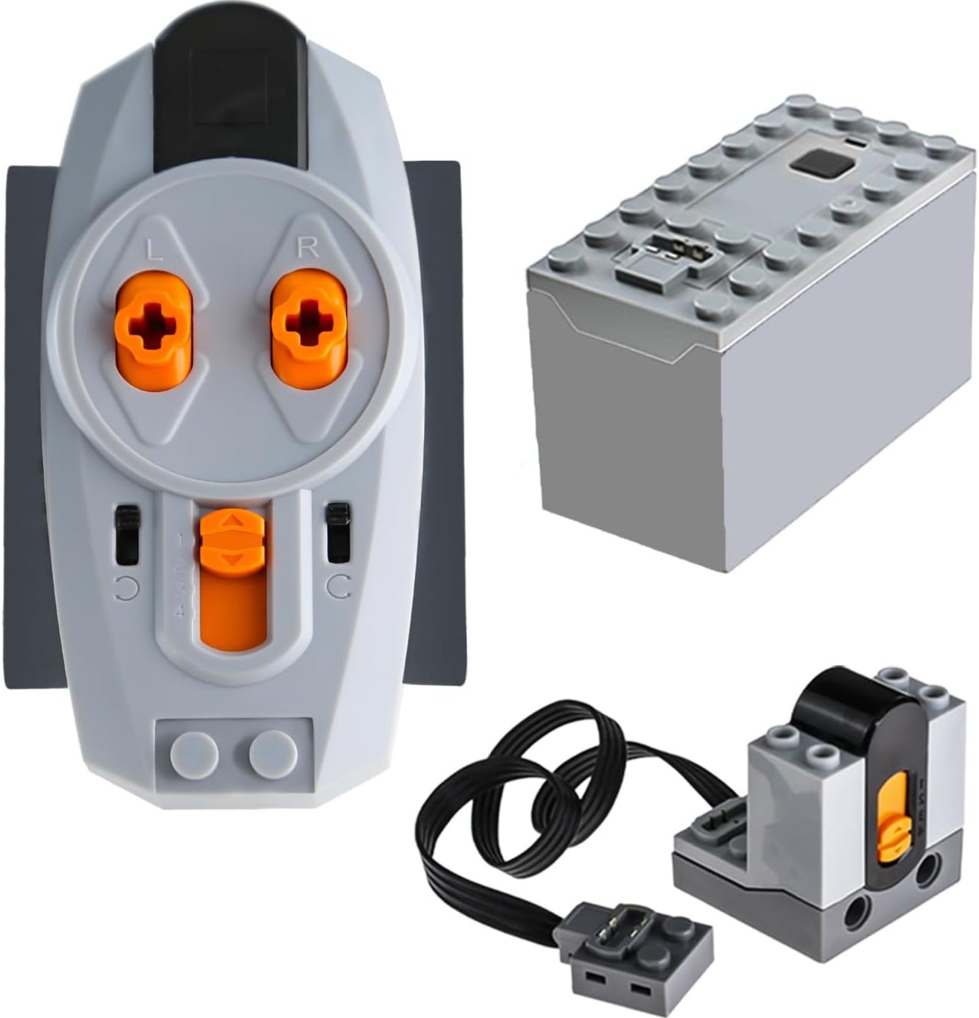 3pcs Technic-Remote Set with IR-Remote-Control-Receiver, AAA-Battery-Box, Compatible with Technic-Parts for STEM MOC Project Replacement-Parts 3pcs Technic-Remote Set with IR-Remote-Control-Receiver, AAA-Battery-Box, Compatible with Technic-Parts for STEM MOC Project Replacement-Parts