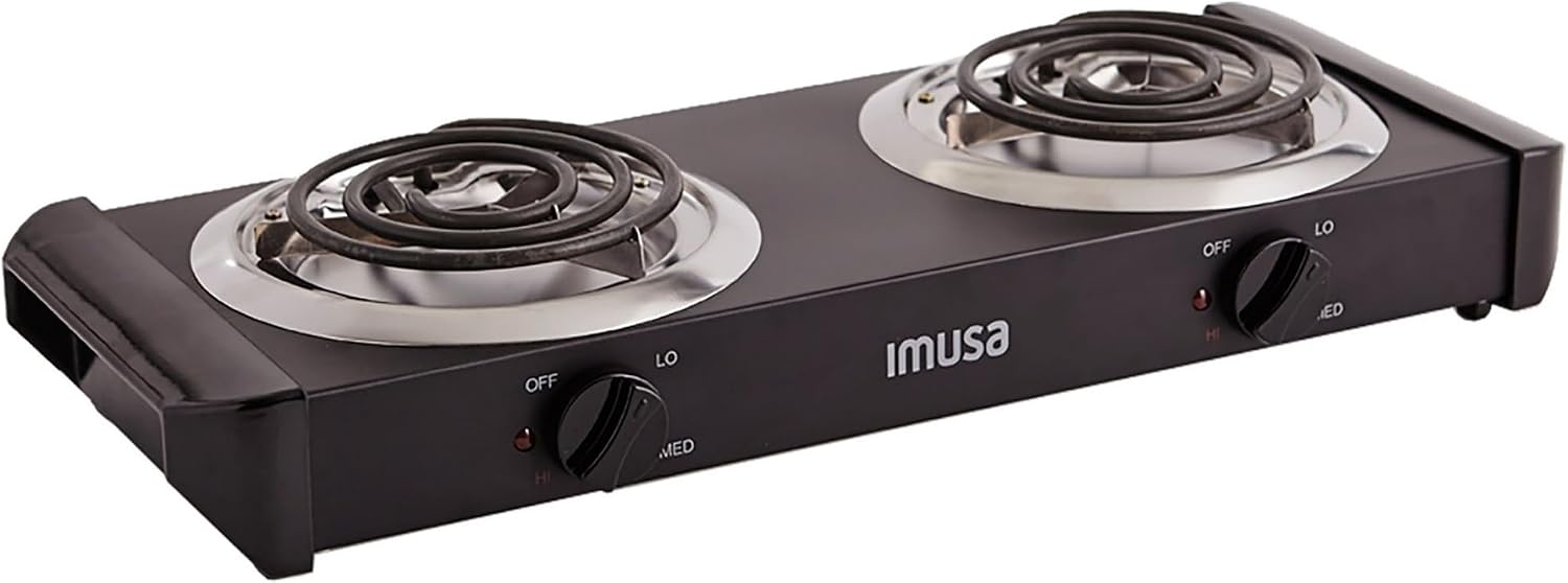 IMUSA USA GAU-80306 Electric Double Burner 1750-Watts , Black IMUSA USA GAU-80306 Electric Double Burner 1750-Watts , Black