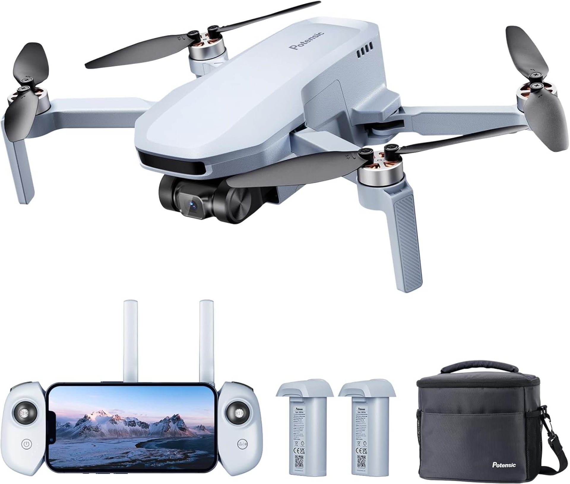 Potensic ATOM SE GPS Drone with 4K EIS Camera, Under 249g, 62 Mins Flight, 4KM FPV Transmission, Brushless Motor, Max Speed 16m/s, Auto Return, Lightweight and Foldable Drone for Adults, Beginner Potensic ATOM SE GPS Drone with 4K EIS Camera, Under 249g, 62 Mins Flight, 4KM FPV Transmission, Brushless Motor, Max Speed 16m/s, Auto Return, Lightweight and Foldable Drone for Adults, Beginner