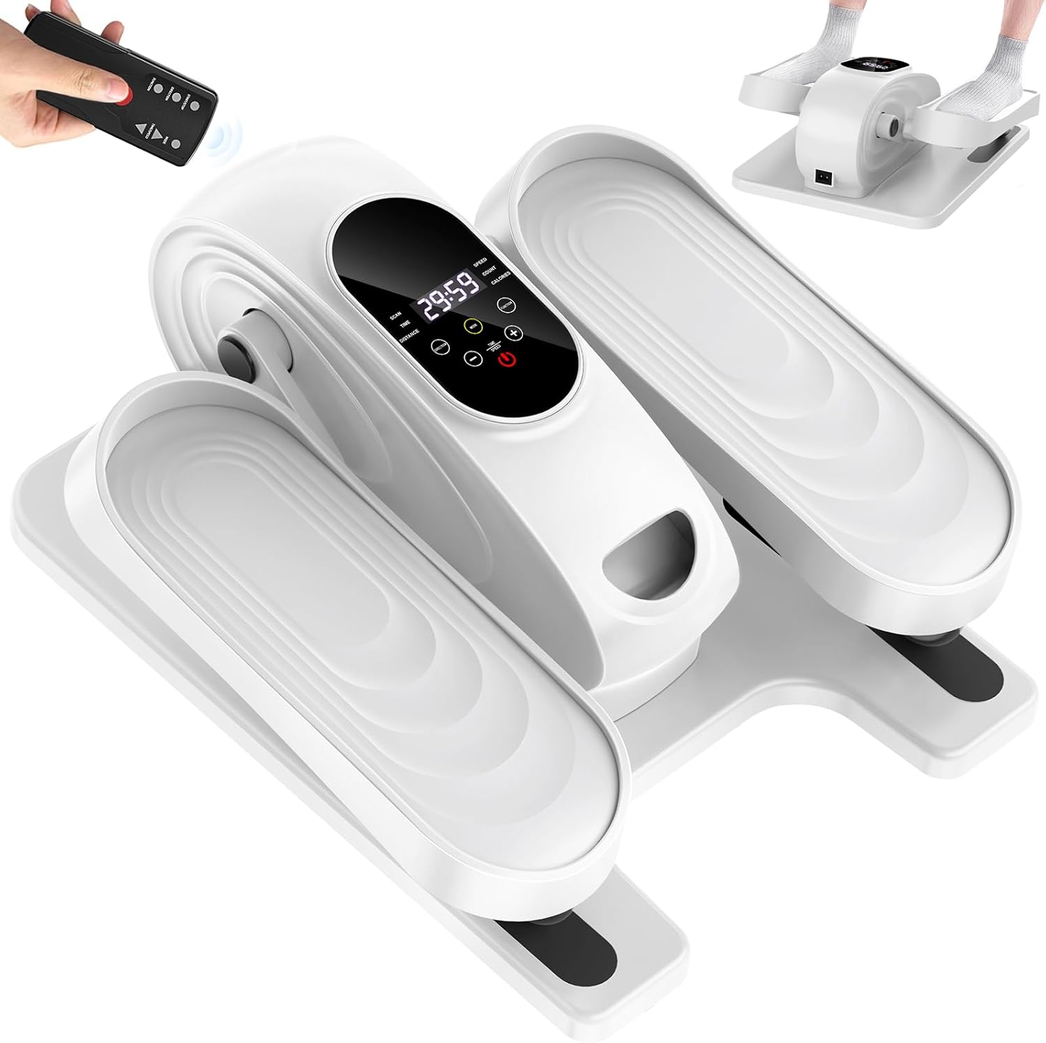 Under Desk Elliptical Exercise Machine, Electric Ellipse Leg Exerciser as Seen on TV, 15 Speeds Foot Exerciser While Sitting for Seniors, Portable Seated Pedal Exerciser for Home Office Under Desk Elliptical Exercise Machine, Electric Ellipse Leg Exerciser as Seen on TV, 15 Speeds Foot Exerciser While Sitting for Seniors, Portable Seated Pedal Exerciser for Home Office