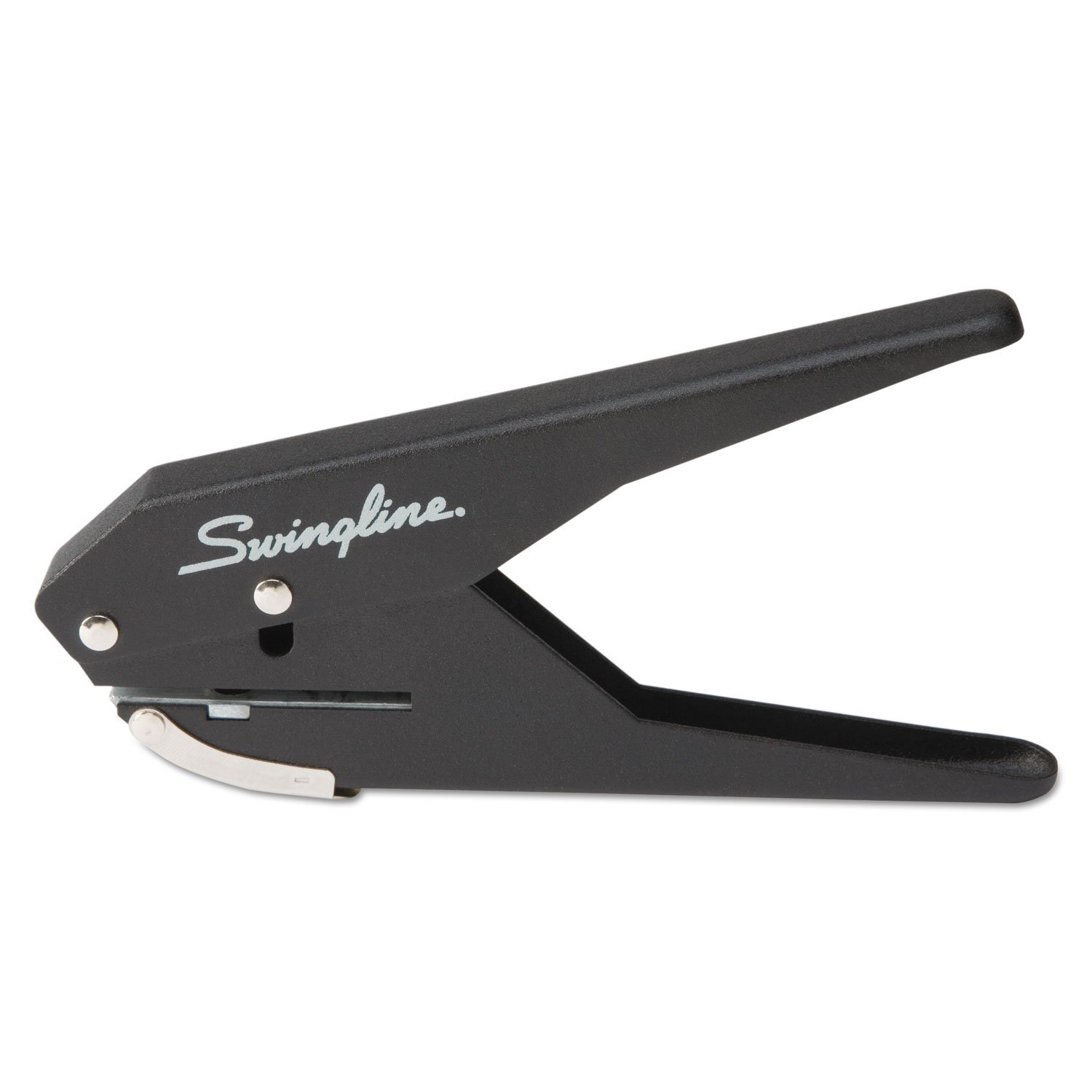 Swingline 1 Hole Punch, 20 Sheet Capacity Hole Puncher, Low Force Plier Paper Punch, Black & Silver (74017) Swingline 1 Hole Punch, 20 Sheet Capacity Hole Puncher, Low Force Plier Paper Punch, Black & Silver (74017)