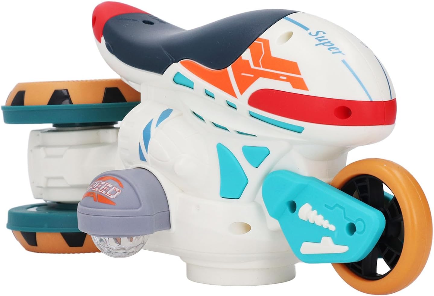 Alomejor Kids Rotating Motorcycle Toy Transforming Toy Vehicle with Lights and Music for Remote Control Indoor Outdoor Play Alomejor Kids Rotating Motorcycle Toy Transforming Toy Vehicle with Lights and Music for Remote Control Indoor Outdoor Play