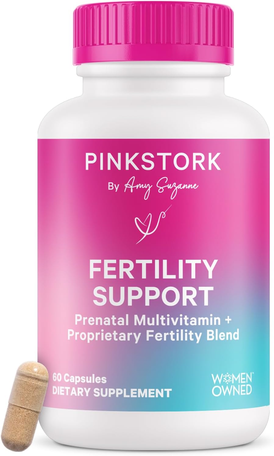 Pink Stork Fertility Supplements for Women – Prenatal Multivitamin with Ovulation, Conception, & Hormone Balance Support – 17 Vitamins & Inositol, Ashwagandha, & Vitex – 60 Capsules Pink Stork Fertility Supplements for Women – Prenatal Multivitamin with Ovulation, Conception, & Hormone Balance Support – 17 Vitamins & Inositol, Ashwagandha, & Vitex – 60 Capsules