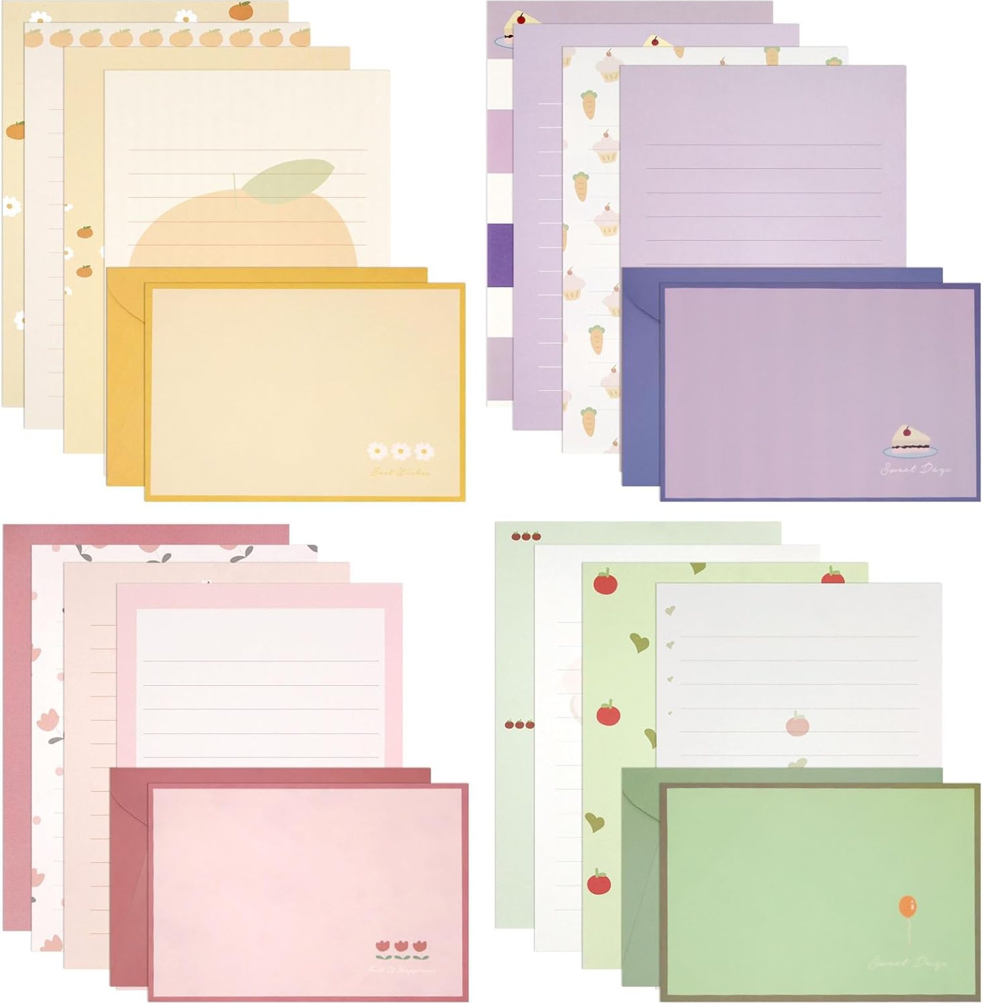 48 PCS Stationary Letter and Envelopes,Cute Animal Style Letter Writing Kit,Kawaii Stationery Paper Set 48 PCS Stationary Letter and Envelopes,Cute Animal Style Letter Writing Kit,Kawaii Stationery Paper Set