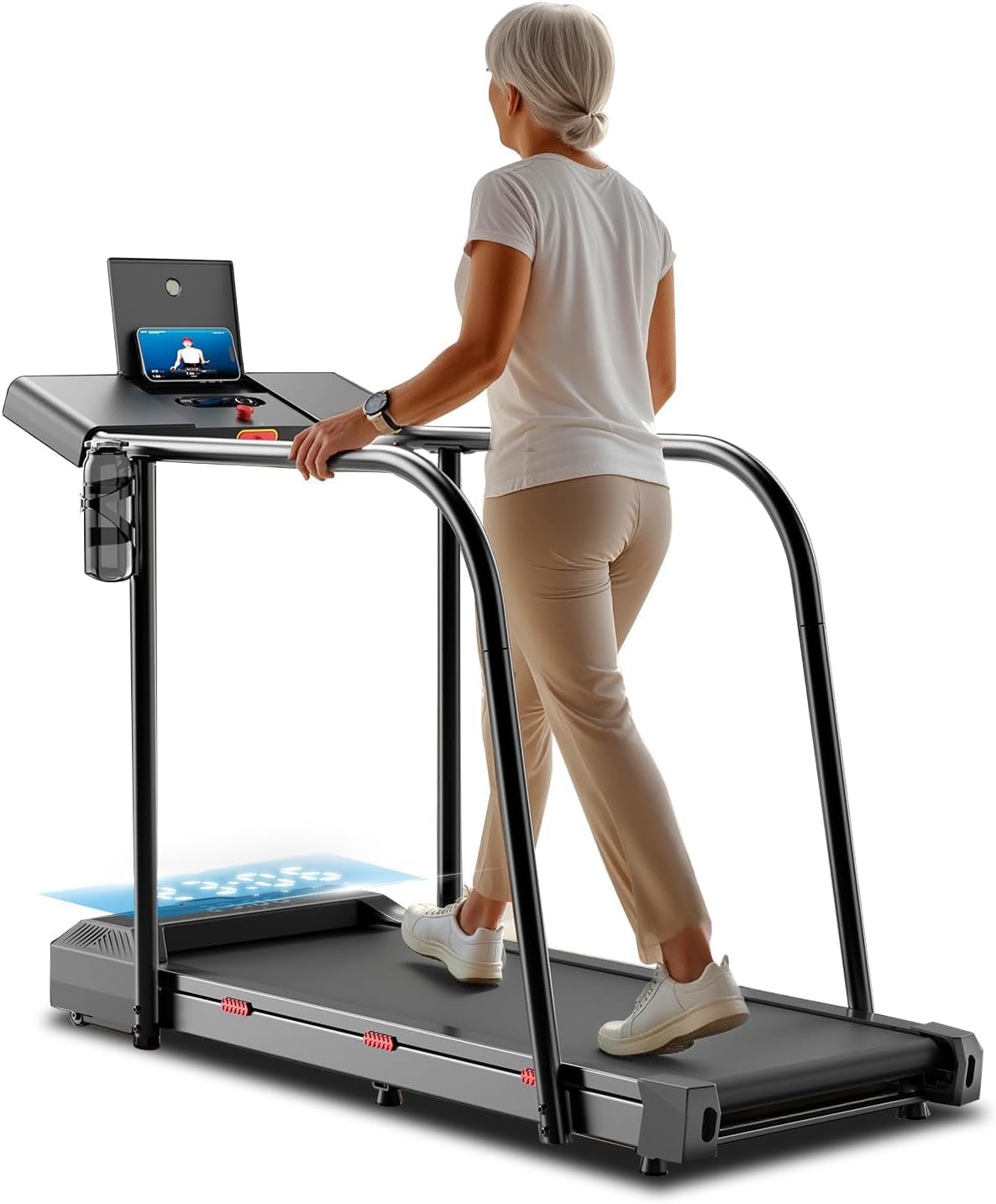 Yesoul Walking Treadmill with Long Handles for Seniors, Treadmills for Home 300 lbs Capacity, Recovery Fitness Exercise Machine with Stable and Safe Structural Design, Large LED Display for Elderly Yesoul Walking Treadmill with Long Handles for Seniors, Treadmills for Home 300 lbs Capacity, Recovery Fitness Exercise Machine with Stable and Safe Structural Design, Large LED Display for Elderly