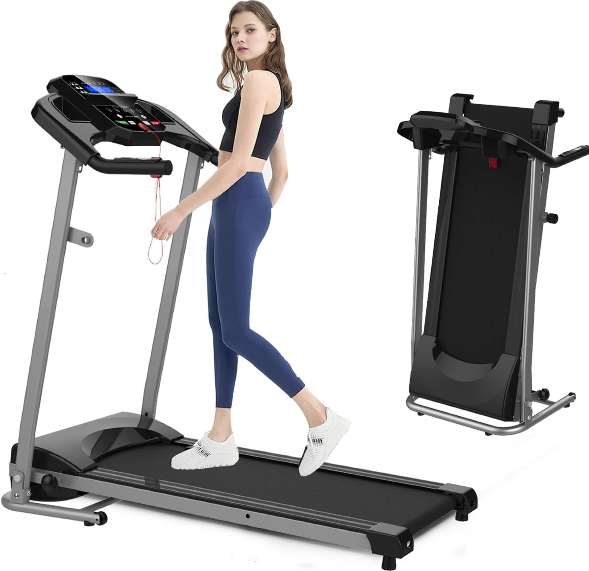 Folding Electric Treadmill with Incline 2.5HP Energy Saving 12 Preset Programs Running Walking Jogging Machine for Home Office Indoor Cardio Exercise Folding Electric Treadmill with Incline 2.5HP Energy Saving 12 Preset Programs Running Walking Jogging Machine for Home Office Indoor Cardio Exercise