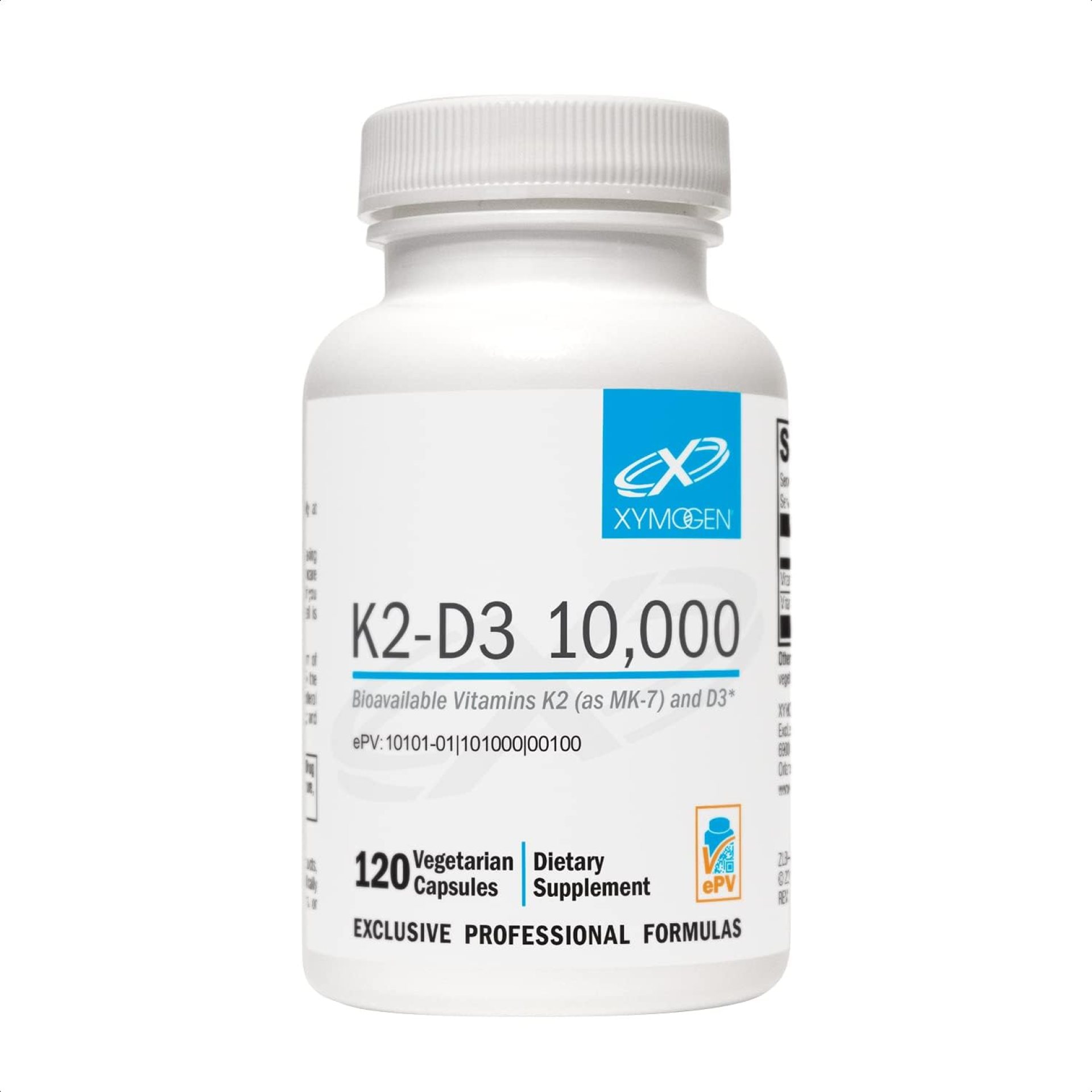 XYMOGEN K2-D3 10000 – Vitamin D3 K2 – Bioavailable Vitamin D 10,000 IU (Cholecalciferol) with MK-7 – Heart, Arterial, Bone Health + Immune Support Supplement (120 Capsules) XYMOGEN K2-D3 10000 – Vitamin D3 K2 – Bioavailable Vitamin D 10,000 IU (Cholecalciferol) with MK-7 – Heart, Arterial, Bone Health + Immune Support Supplement (120 Capsules)