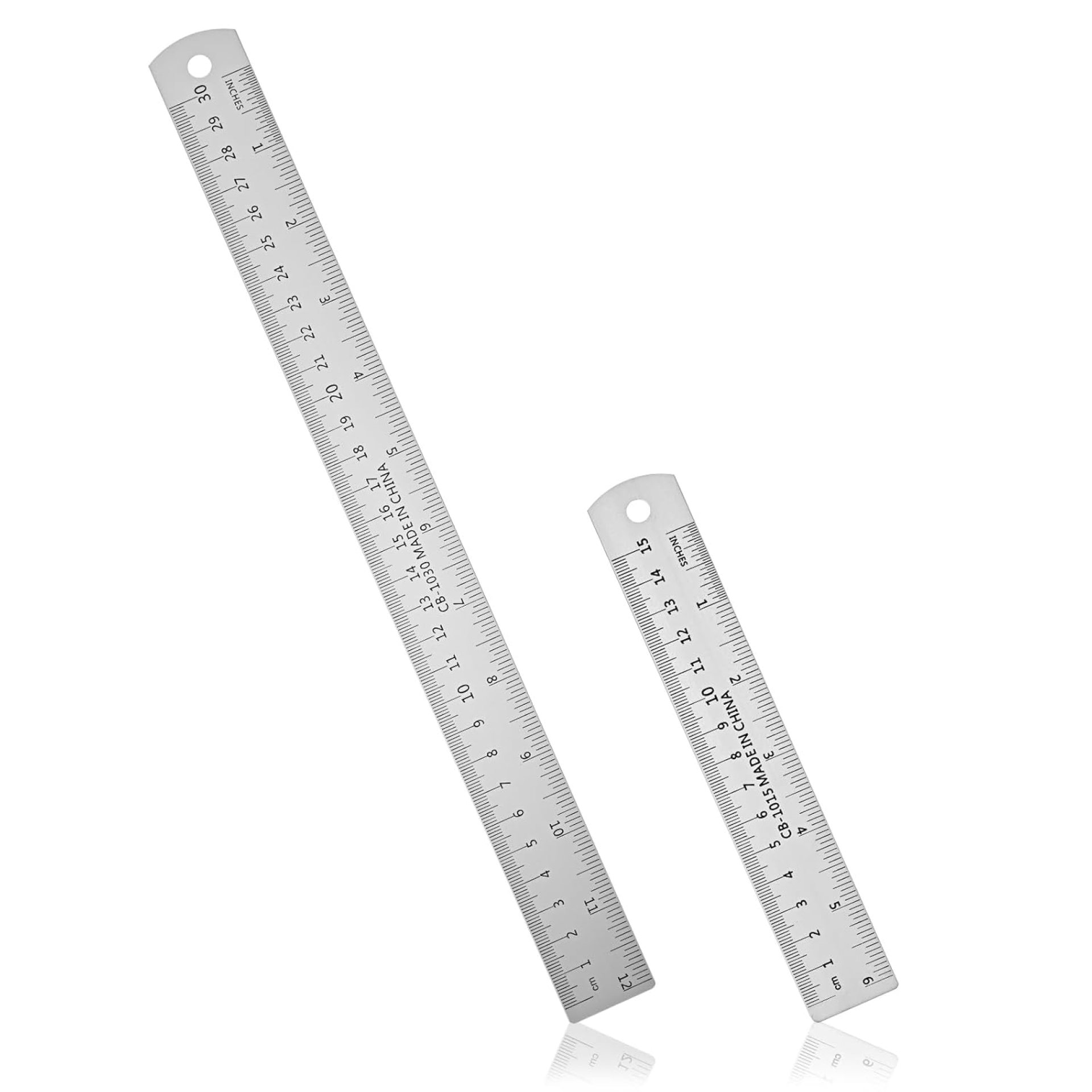 Metal Ruler 12 inch 6 inch, Metric Ruler with Centimeters, Millimeters, Inches, Aluminum Alloy rulers Set for Office and School, 2 Pack(Lightweight) Metal Ruler 12 inch 6 inch, Metric Ruler with Centimeters, Millimeters, Inches, Aluminum Alloy rulers Set for Office and School, 2 Pack(Lightweight)