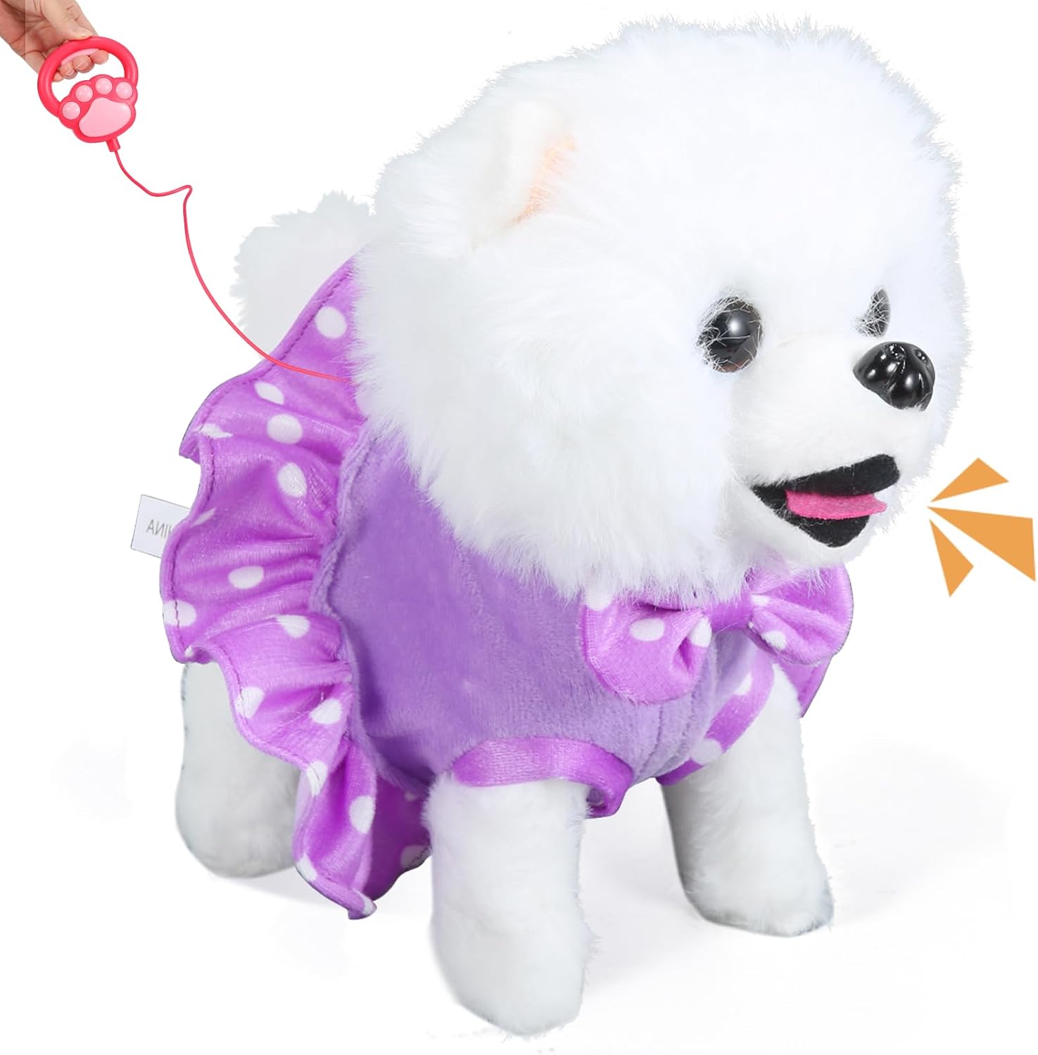 Walking Dog Toy Remote Control, Walking and Barking Robot Dog, Electronic Plush Puppy Toy for Kids Age 3-6, Ideal Gift for Girls(Great Pyrenees) Walking Dog Toy Remote Control, Walking and Barking Robot Dog, Electronic Plush Puppy Toy for Kids Age 3-6, Ideal Gift for Girls(Great Pyrenees)