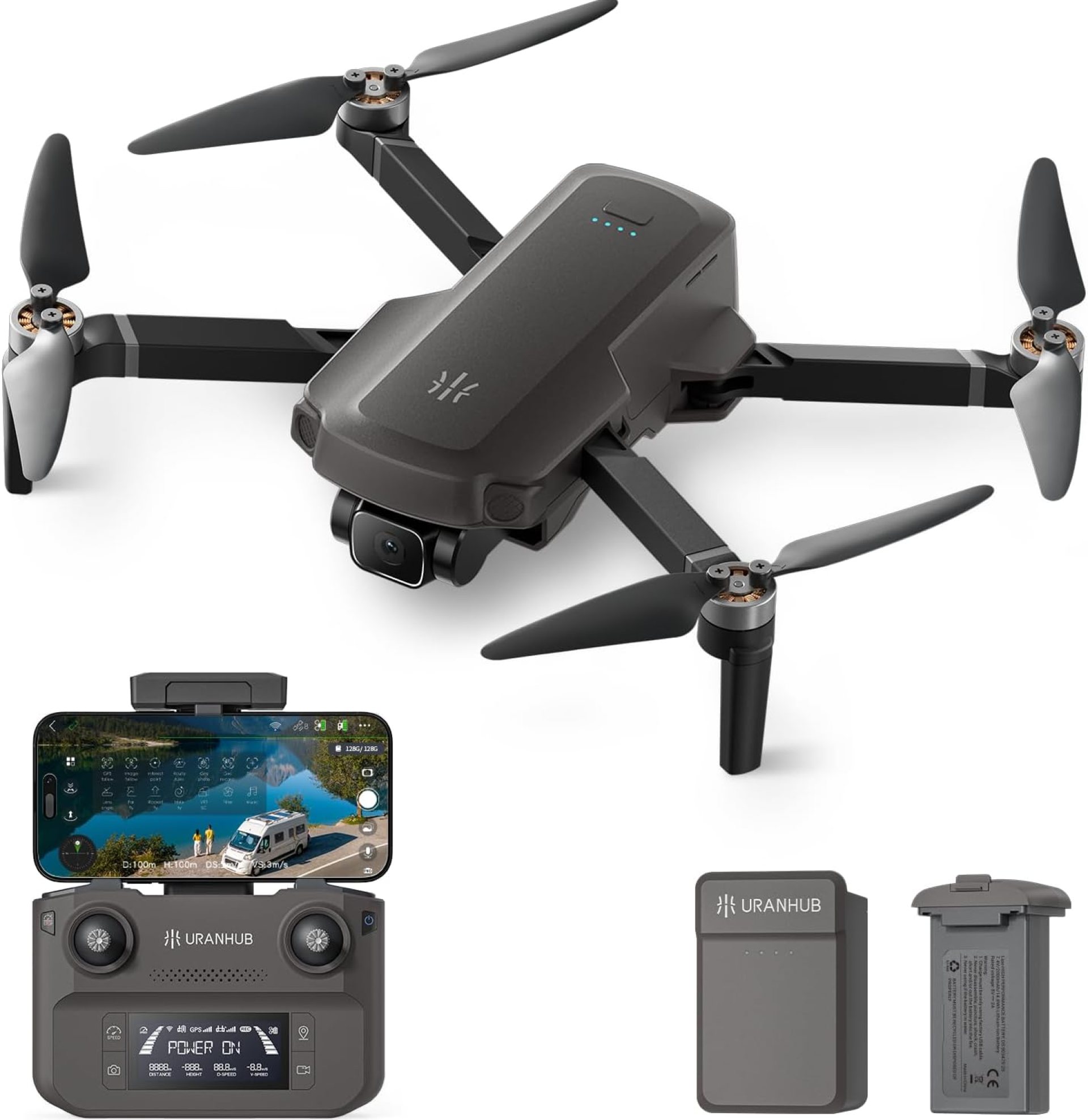 UranHub G30 Drones with Camera for Adults 4k, GPS Beginner Drones with 31-Min Flight Time, Beginner Mode/Auto Return/Brushless Motor/Intelligent Flight, Cool Toys Gift for Men Boys(Under 249 g) UranHub G30 Drones with Camera for Adults 4k, GPS Beginner Drones with 31-Min Flight Time, Beginner Mode/Auto Return/Brushless Motor/Intelligent Flight, Cool Toys Gift for Men Boys(Under 249 g)