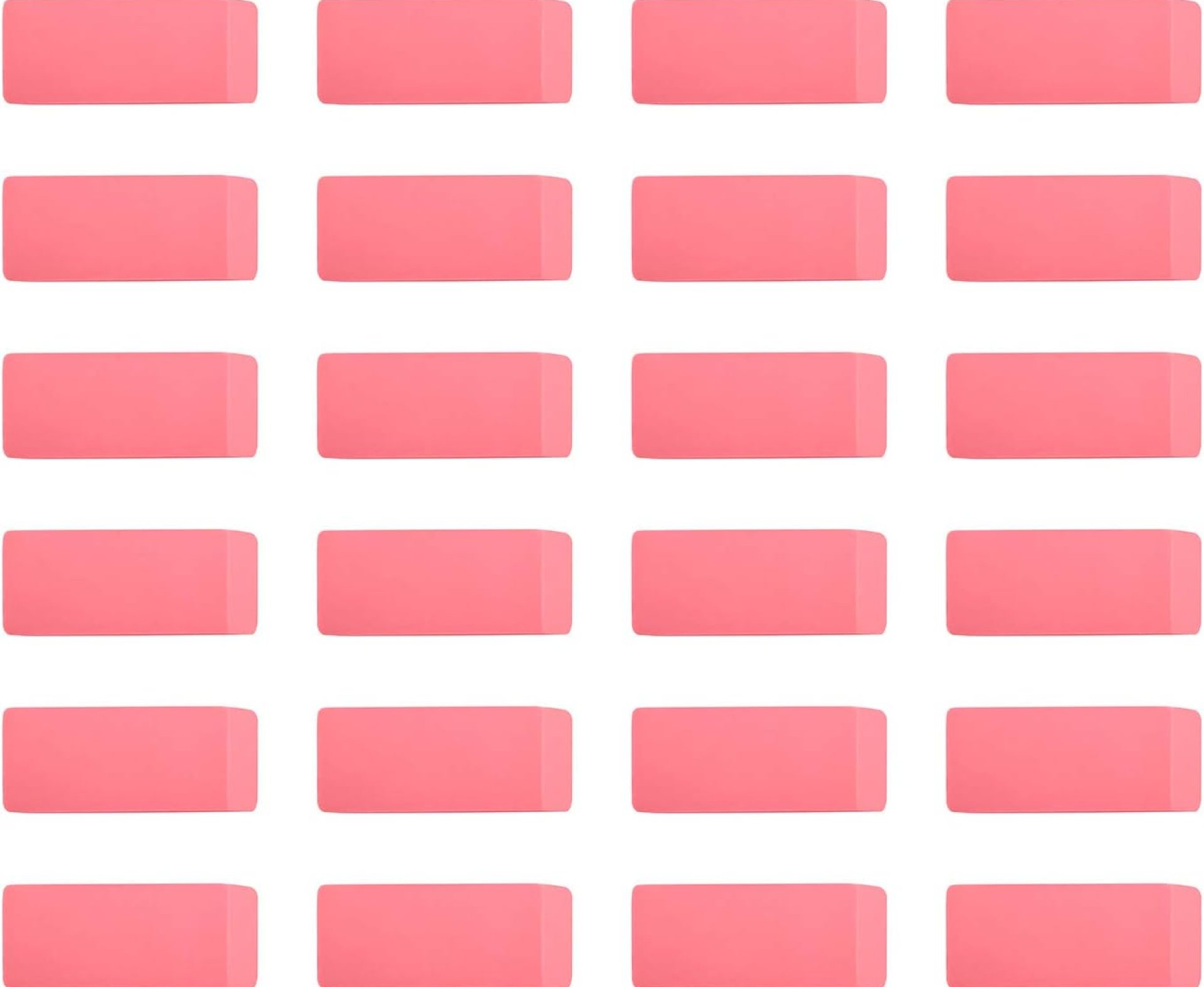Amazon Basics Rectangular Eraser, 24 Count, Pink Amazon Basics Rectangular Eraser, 24 Count, Pink