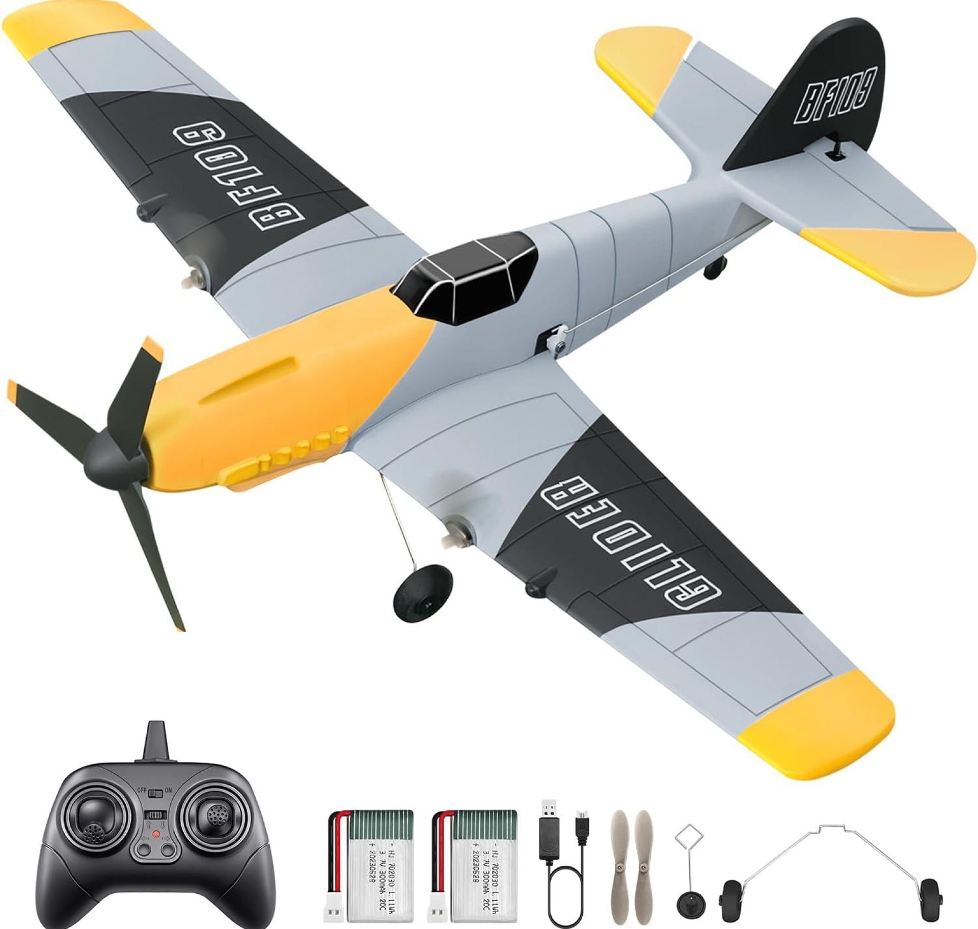 HAWK’S WORK 3 Channel RC Plane BF-109, Remote Control Airplane Ready to Fly, 2.4GHz 6-axis Gyro Stabilizer, Easy to Fly for Kids & Beginners HAWK’S WORK 3 Channel RC Plane BF-109, Remote Control Airplane Ready to Fly, 2.4GHz 6-axis Gyro Stabilizer, Easy to Fly for Kids & Beginners