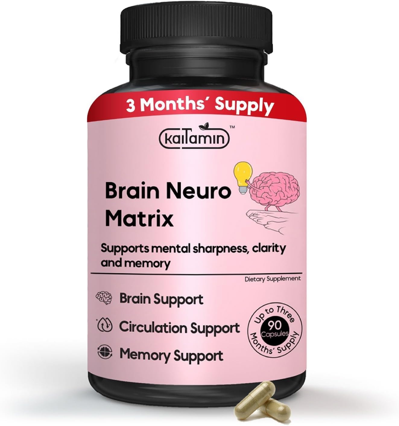 Brain Neuro Matrix for Memory & Focus – Ginkgo, Huperzine A, Bacopa, L-Carnitine, – 90 Capsules – 3 Months Supply – for Seniors & Students – Vegan – (Caffeine-Free) Brain Neuro Matrix for Memory & Focus – Ginkgo, Huperzine A, Bacopa, L-Carnitine, – 90 Capsules – 3 Months Supply – for Seniors & Students – Vegan – (Caffeine-Free)