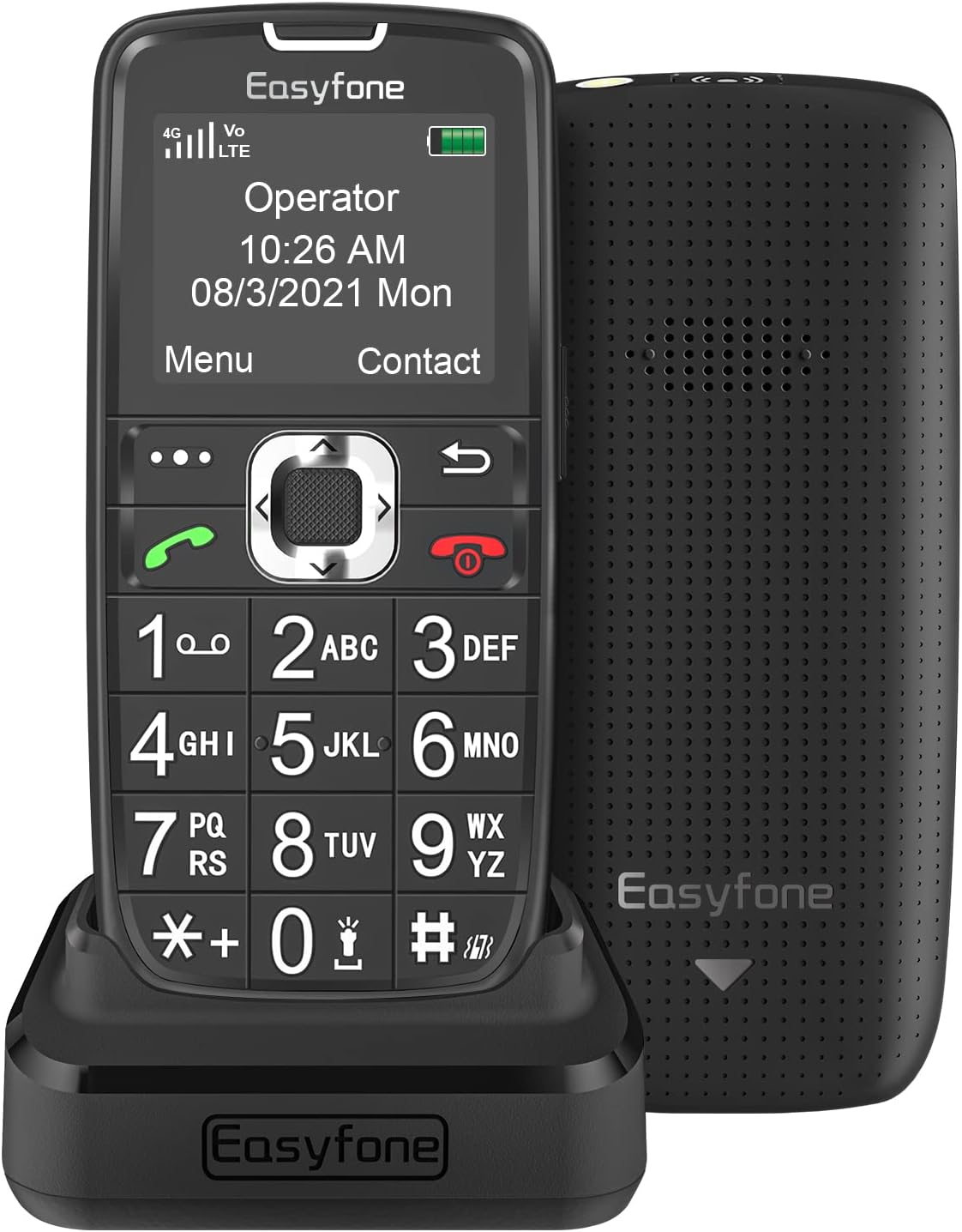 Easyfone Prime-A6 4G Unlocked Feature Cell Phone, Easy-to-Use Clear Sound GSM Dumbphone with an Easy Charging Dock Easyfone Prime-A6 4G Unlocked Feature Cell Phone, Easy-to-Use Clear Sound GSM Dumbphone with an Easy Charging Dock