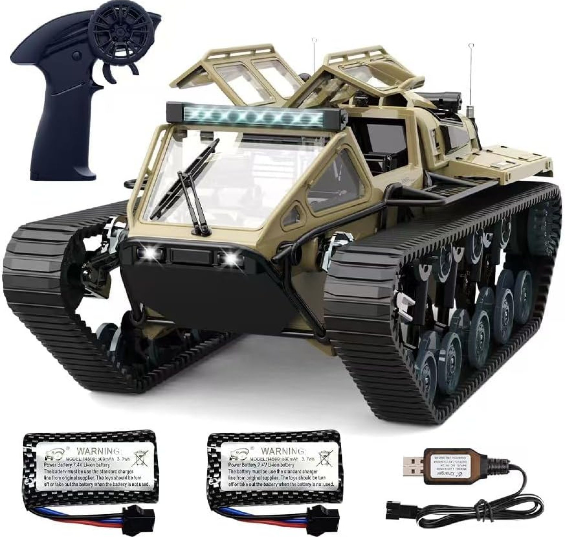 RC Tank Car, 1:16 Remote Control Crawler 10KM/H High Speed Tank, 2.4Ghz RC Rock Crawler Off-Road 4WD 360°Rotating Drifting Car with 2 Batteries, Military Truck Toy for Kids RC Tank Car, 1:16 Remote Control Crawler 10KM/H High Speed Tank, 2.4Ghz RC Rock Crawler Off-Road 4WD 360°Rotating Drifting Car with 2 Batteries, Military Truck Toy for Kids