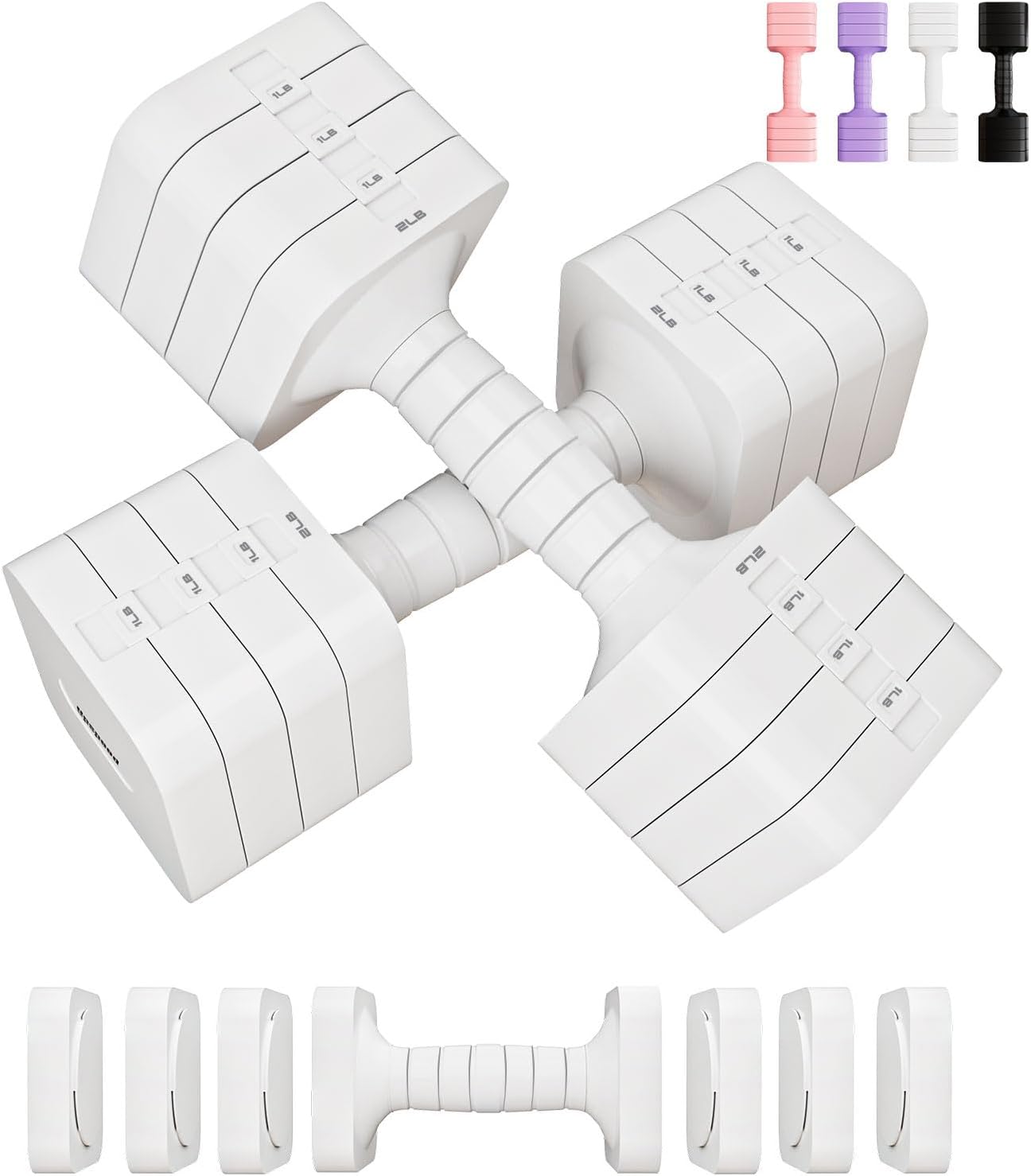 Adjustable Dumbbell Set 16LB 20LB Weights Dumbbells Sets for Women Men Hand Weights Pair Exercise Fitness dumbbell Adjust dumbbells set of 2 for Home Gym Workout Strength Training Equipments Adjustable Dumbbell Set 16LB 20LB Weights Dumbbells Sets for Women Men Hand Weights Pair Exercise Fitness dumbbell Adjust dumbbells set of 2 for Home Gym Workout Strength Training Equipments