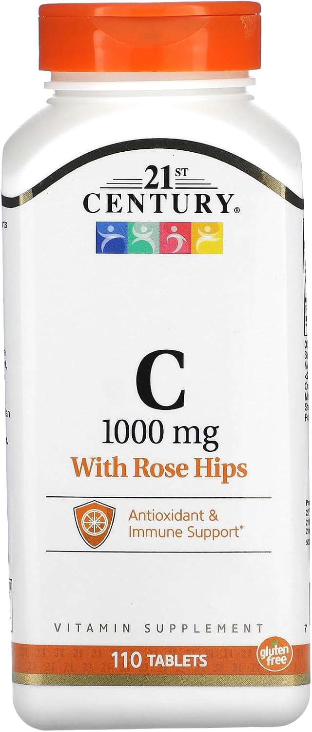 21st Century Natural C 1000 with Rose HIPS Caplets, 110 Count (22383) 21st Century Natural C 1000 with Rose HIPS Caplets, 110 Count (22383)