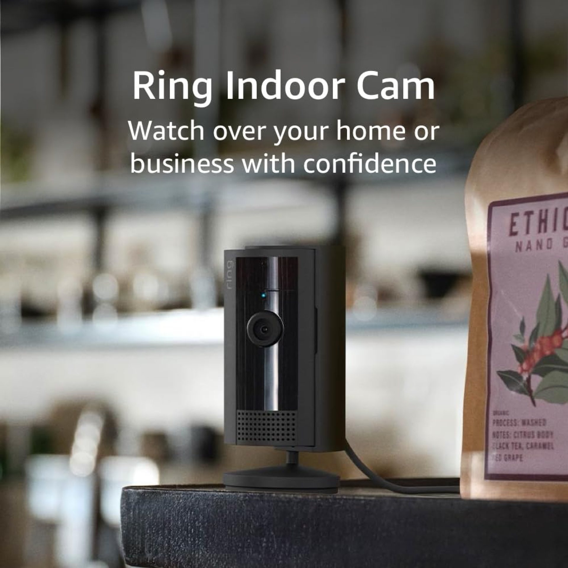 Ring Indoor Cam (newest model) — Home or business security in 1080p HD video, Black Ring Indoor Cam (newest model) — Home or business security in 1080p HD video, Black