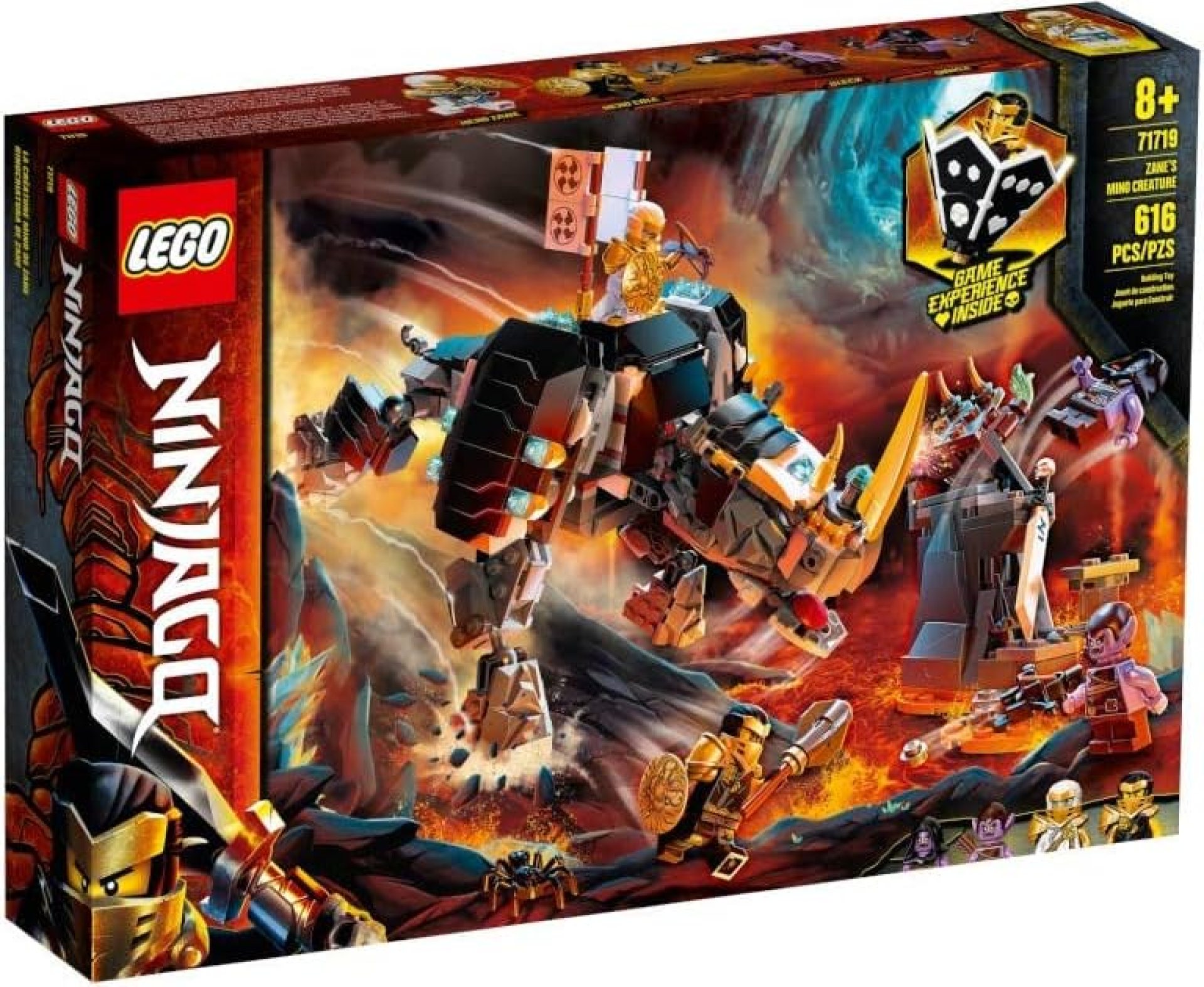 LEGO NINJAGO Zane’s Mino Creature 71719 Board Game Adventure, Ninja Building Set for Kids (616 Pieces) LEGO NINJAGO Zane’s Mino Creature 71719 Board Game Adventure, Ninja Building Set for Kids (616 Pieces)