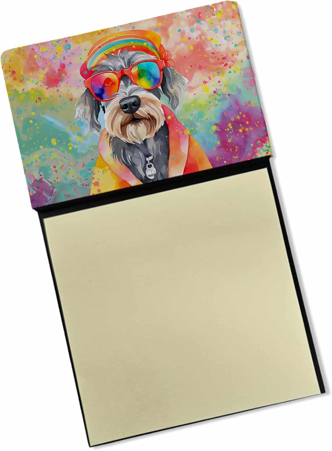 Caroline’s Treasures Schnauzer Hippie Dawg Sticky Note Holder Refillable Dispenser Self-Sticky Note Pads, Memo Pads Blank Desk Accessories Caroline’s Treasures Schnauzer Hippie Dawg Sticky Note Holder Refillable Dispenser Self-Sticky Note Pads, Memo Pads Blank Desk Accessories