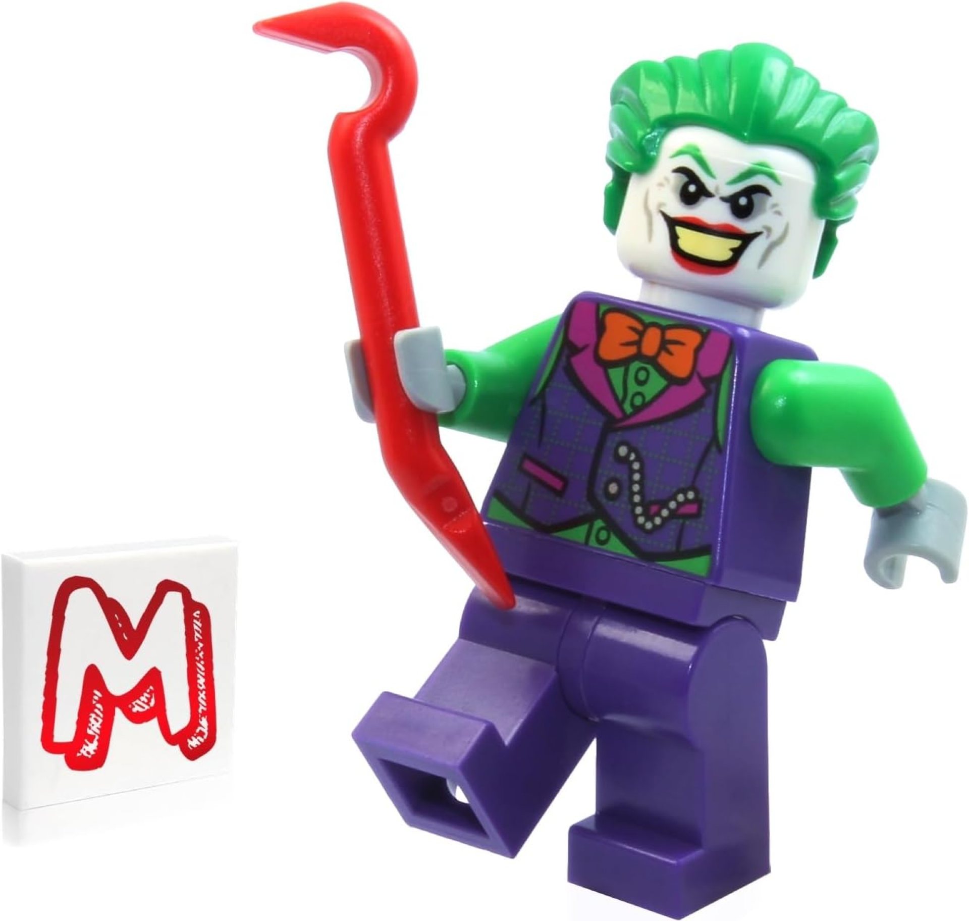 LEGO Super Heroes DC Batman Minifigure – Joker (in Orange Bow tie) with Crowbar 76119 LEGO Super Heroes DC Batman Minifigure – Joker (in Orange Bow tie) with Crowbar 76119