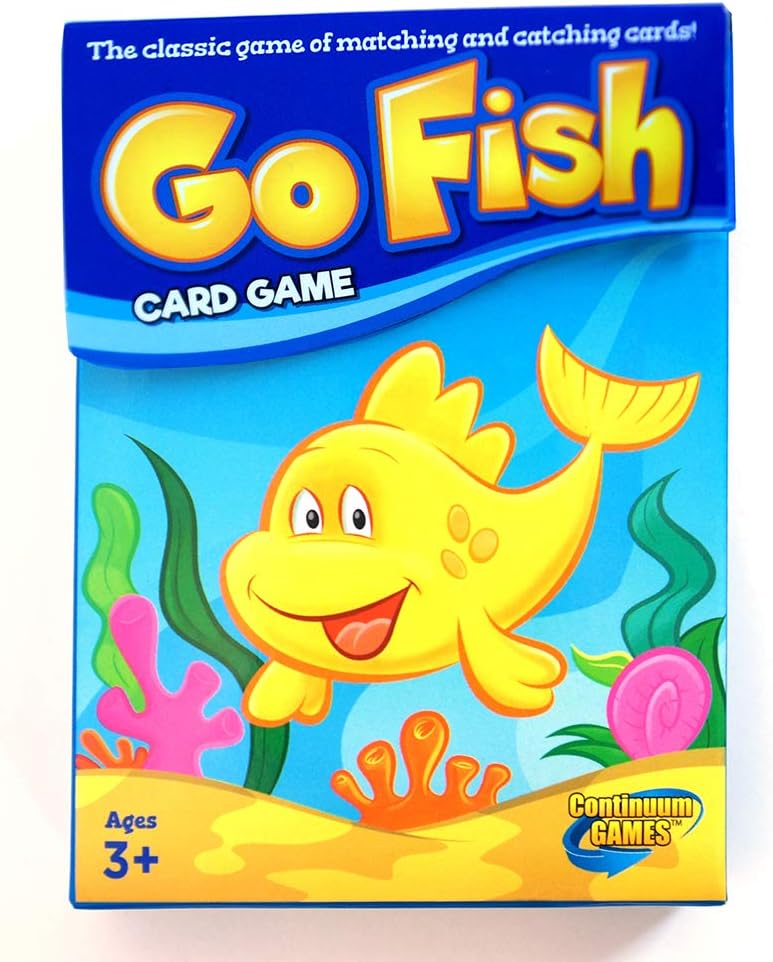 Continuum Games Go Fish Classic Card Game Fun for Children Age 3 and Up, Blue Continuum Games Go Fish Classic Card Game Fun for Children Age 3 and Up, Blue