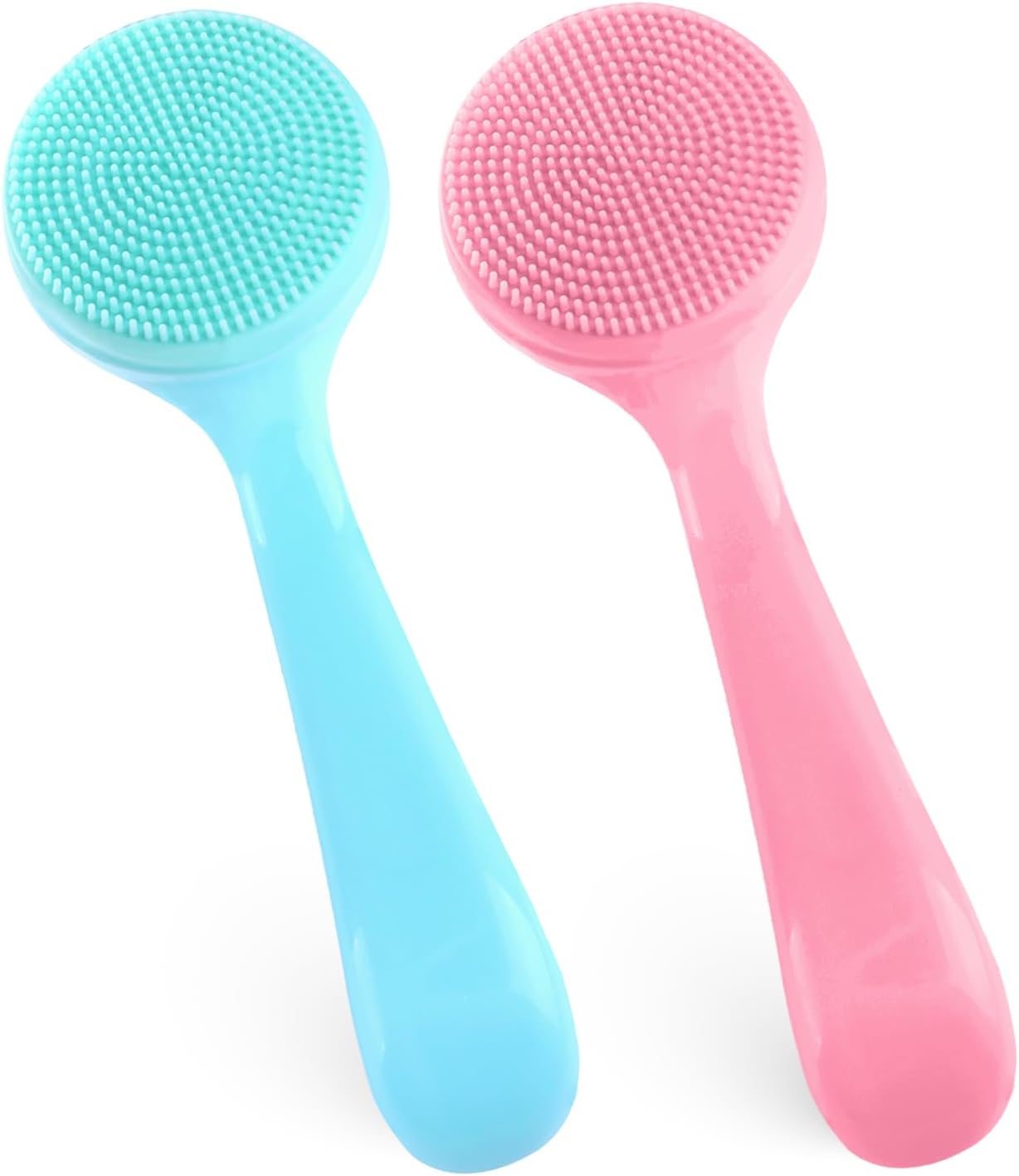 2 Pack Silicone Face Brush Manual Face Brushes Skin Friendly Waterproof Exfoliating Facial Scrubber Soft Silicone Facial Cleansing Brush for Blackheads Whiteheads Makeup Residues Removal(Blue, Pink) 2 Pack Silicone Face Brush Manual Face Brushes Skin Friendly Waterproof Exfoliating Facial Scrubber Soft Silicone Facial Cleansing Brush for Blackheads Whiteheads Makeup Residues Removal(Blue, Pink)