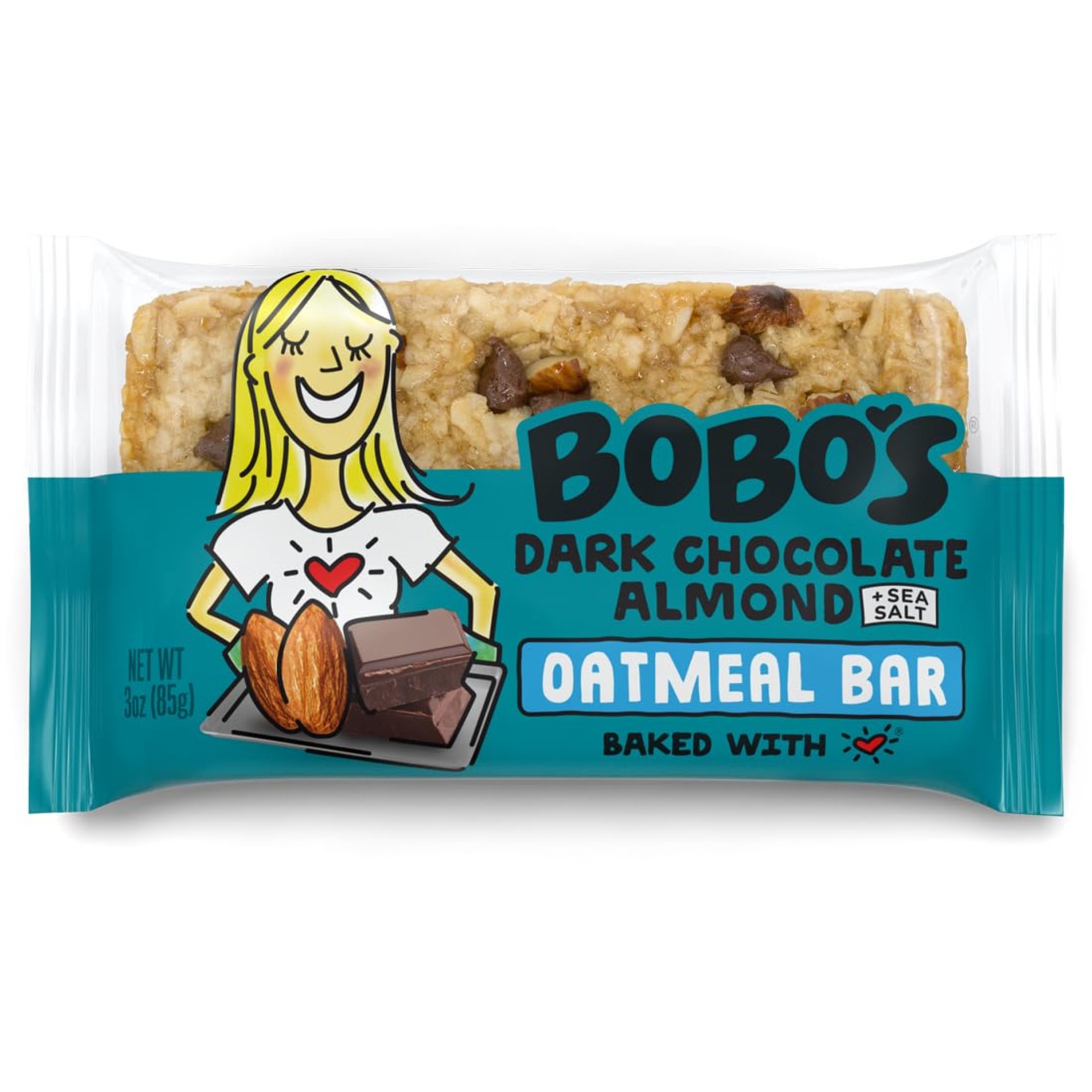 Bobo’s Oatmeal Bars, Dark Chocolate Almond Sea Salt, Gluten Free Vegan Whole Grain Oat Bars, Pack of 12 Bobo’s Oatmeal Bars, Dark Chocolate Almond Sea Salt, Gluten Free Vegan Whole Grain Oat Bars, Pack of 12