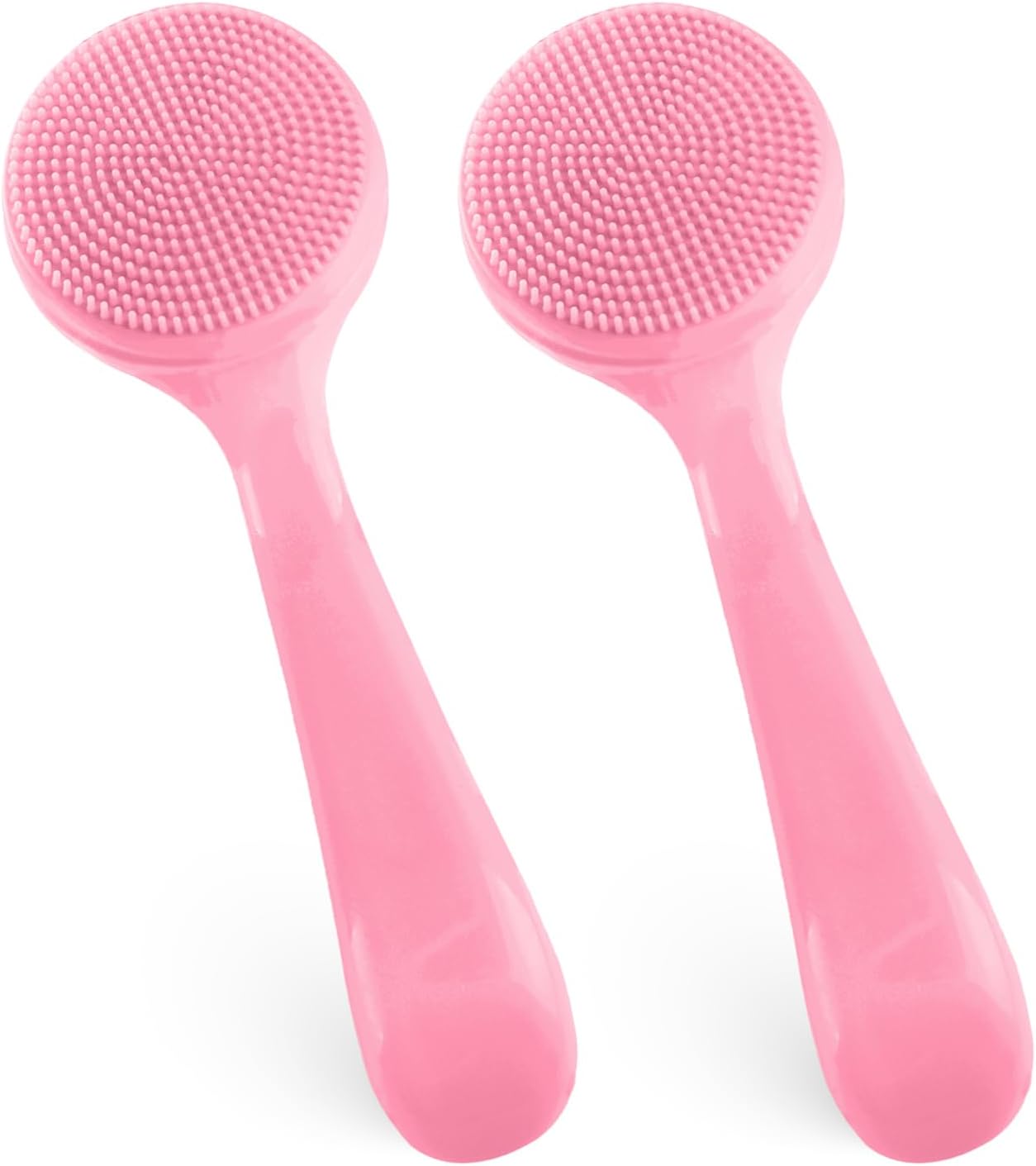 2pcs Silicone Manual Facial Cleansing Brush,Soft Bristles Waterproof Silicone Face Brush Face Exfoliator Brush for Face Cleaning Brush Sensitive Skin Easy to Clean Lather Well(Pink) 2pcs Silicone Manual Facial Cleansing Brush,Soft Bristles Waterproof Silicone Face Brush Face Exfoliator Brush for Face Cleaning Brush Sensitive Skin Easy to Clean Lather Well(Pink)