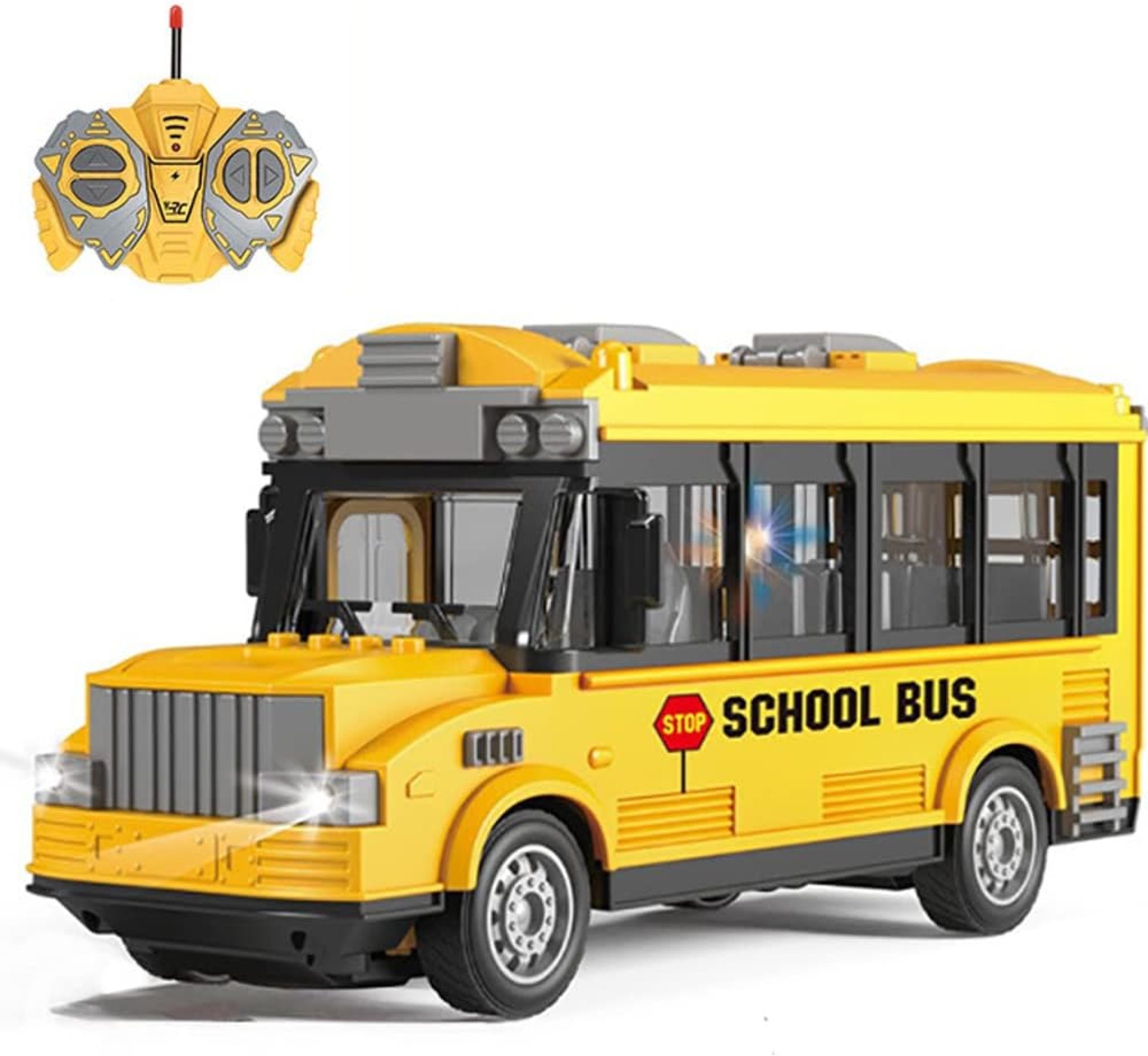 RC School Bus – Remote Control Car Vehicles, 2.4G Opening Doors City Buses Toy Classic Baby Vehicle, Remote Control Car with LED Lights School Bus Toy, Gift for Children Kids Boys Girls Age 3-6 RC School Bus – Remote Control Car Vehicles, 2.4G Opening Doors City Buses Toy Classic Baby Vehicle, Remote Control Car with LED Lights School Bus Toy, Gift for Children Kids Boys Girls Age 3-6