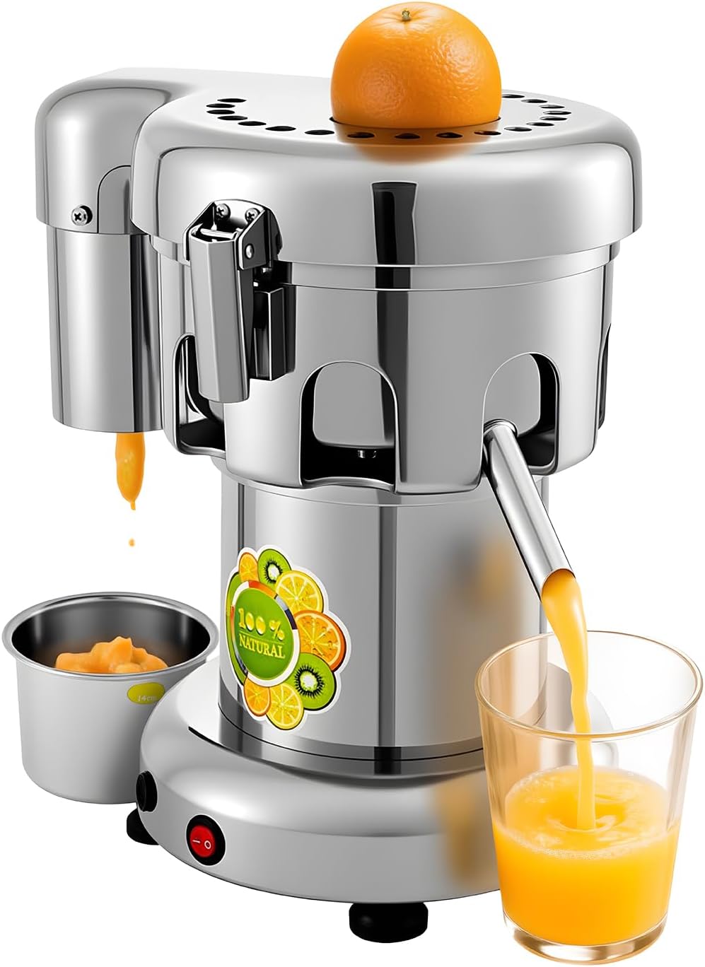 VBENLEM Commercial Juice Extractor Heavy Duty Juicer Aluminum Casting and Stainless Steel Constructed Centrifugal Juice Extractor Juicing both Fruit and Vegetable VBENLEM Commercial Juice Extractor Heavy Duty Juicer Aluminum Casting and Stainless Steel Constructed Centrifugal Juice Extractor Juicing both Fruit and Vegetable