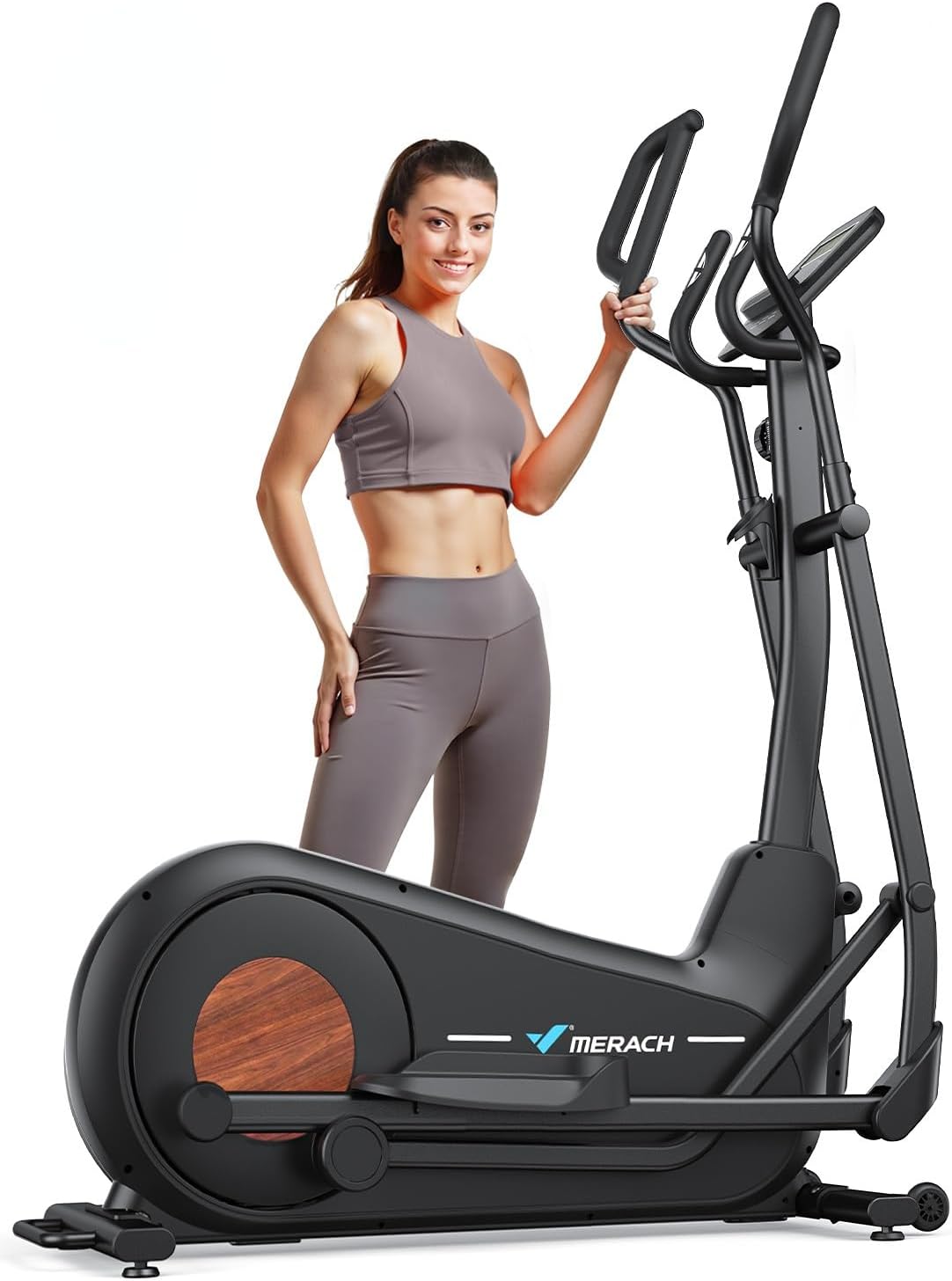 MERACH Elliptical Machine, Elliptical Exercise Machine for Home with Hyper-Quiet Magnetic Drive System, Elliptical Training Machines with18.5IN Stride, Automatic Resistance, 400lbs Capacity MERACH Elliptical Machine, Elliptical Exercise Machine for Home with Hyper-Quiet Magnetic Drive System, Elliptical Training Machines with18.5IN Stride, Automatic Resistance, 400lbs Capacity
