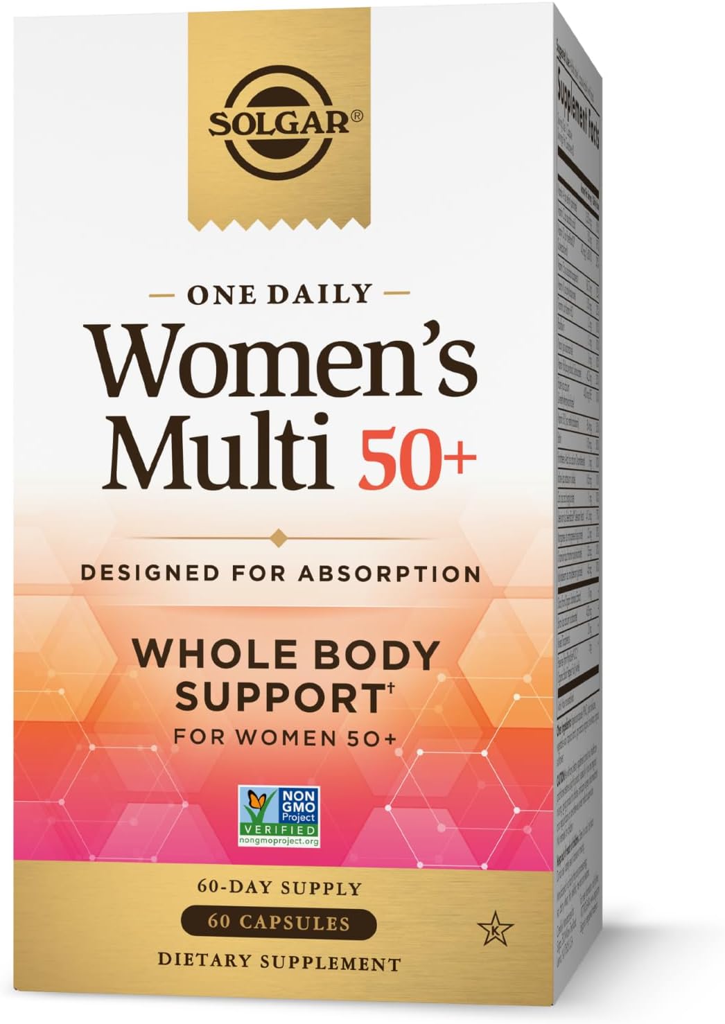 Solgar One Daily Women’s Multi 50+ Whole Body Support for Women 50 and Older – Highly Absorbable Heart, Bone & Breast Health, Energy, Stress, Hair Skin & Nails Multivitamin, 60 Vegan Capsule Servings Solgar One Daily Women’s Multi 50+ Whole Body Support for Women 50 and Older – Highly Absorbable Heart, Bone & Breast Health, Energy, Stress, Hair Skin & Nails Multivitamin, 60 Vegan Capsule Servings