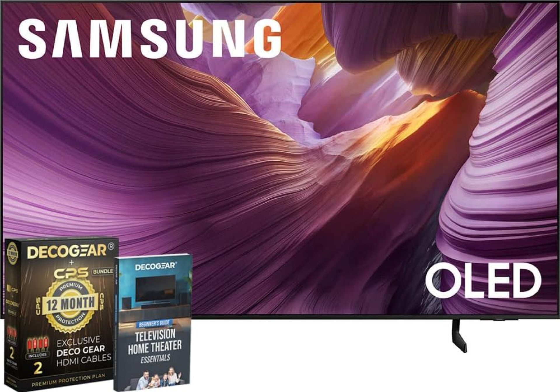 Samsung 77″ OLED HDR 4K S85F Smart TV (2025) Vision AI, OLED HDR, Pantone Validated Bundle with CPS Exclusive 1-Year Protection & Deco Gear Complete Home Theater Beginner’s Guidebook Samsung 77″ OLED HDR 4K S85F Smart TV (2025) Vision AI, OLED HDR, Pantone Validated Bundle with CPS Exclusive 1-Year Protection & Deco Gear Complete Home Theater Beginner’s Guidebook