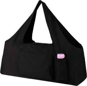 KUAK Extra Large Yoga Mat Bag with Zippered Top & 5 Pockets – Premium Canvas Tote with Yoga Mat Carrying Strap for Pilates, Gym, Fitness Block & Gear