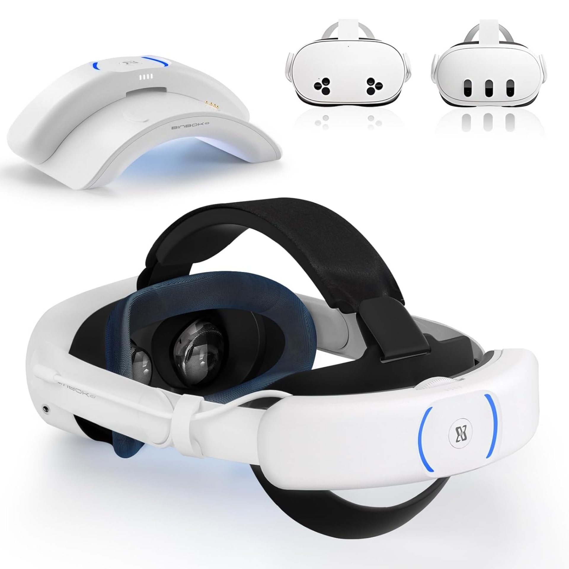 T3S Plus Elite Head Strap (Dual Fast Charging Battery Pack & Charging Dock) for Meta/Oculus Quest 3/3S – Extend 7H Playtime – VR Headset Accessory Headstrap for Metaquest Metas Q3/Q3S Quest3/Quest3s T3S Plus Elite Head Strap (Dual Fast Charging Battery Pack & Charging Dock) for Meta/Oculus Quest 3/3S – Extend 7H Playtime – VR Headset Accessory Headstrap for Metaquest Metas Q3/Q3S Quest3/Quest3s